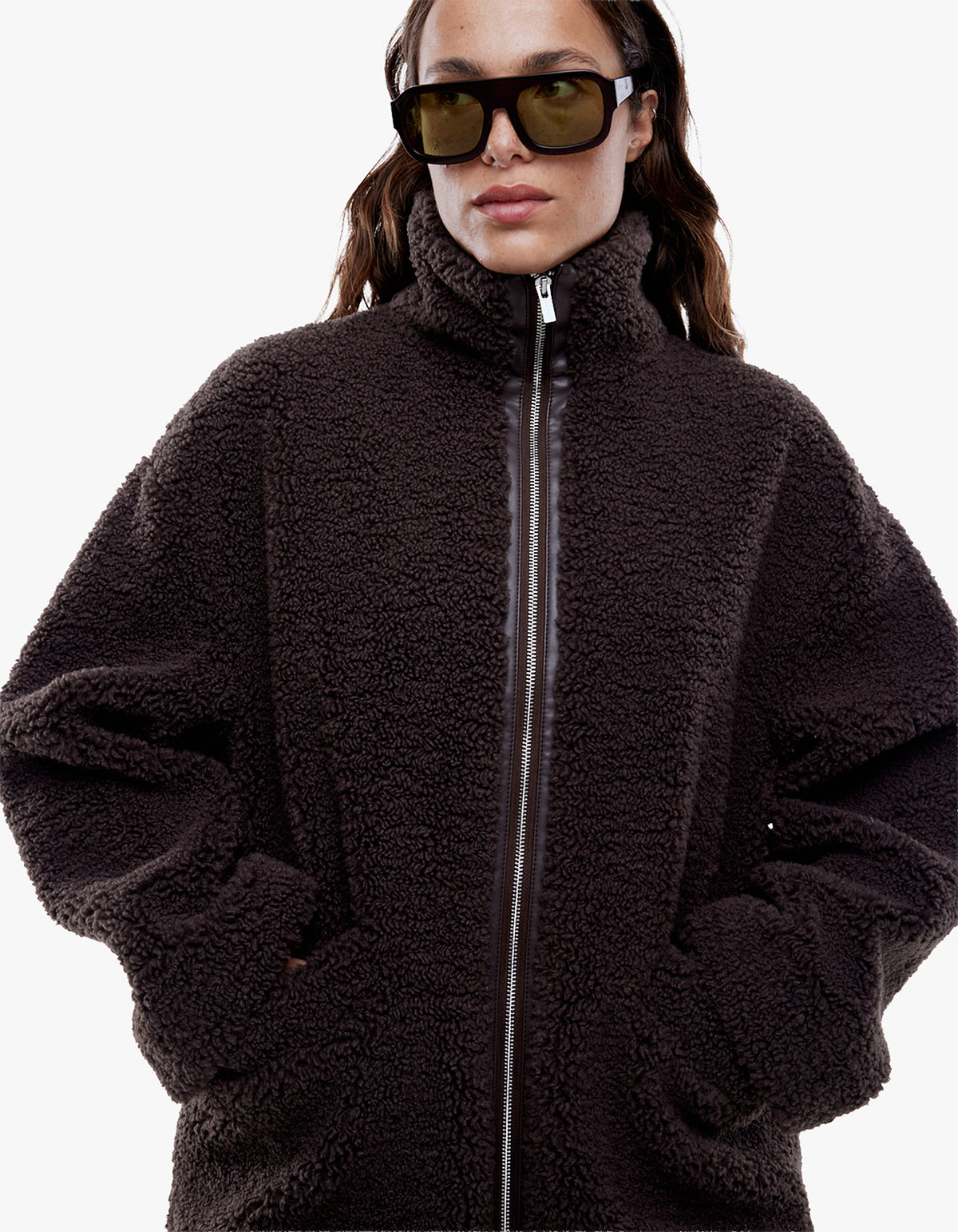 Jayla Teddy Jacket - Brown