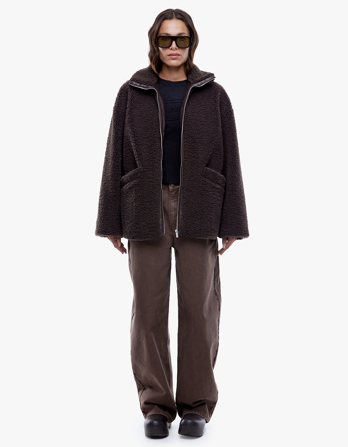 Jayla Teddy Jacket - Brown