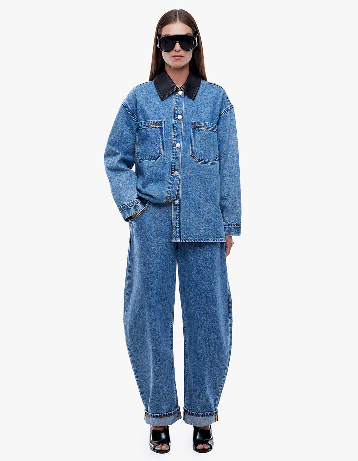 Prue Overshirt - Mid Indigo
