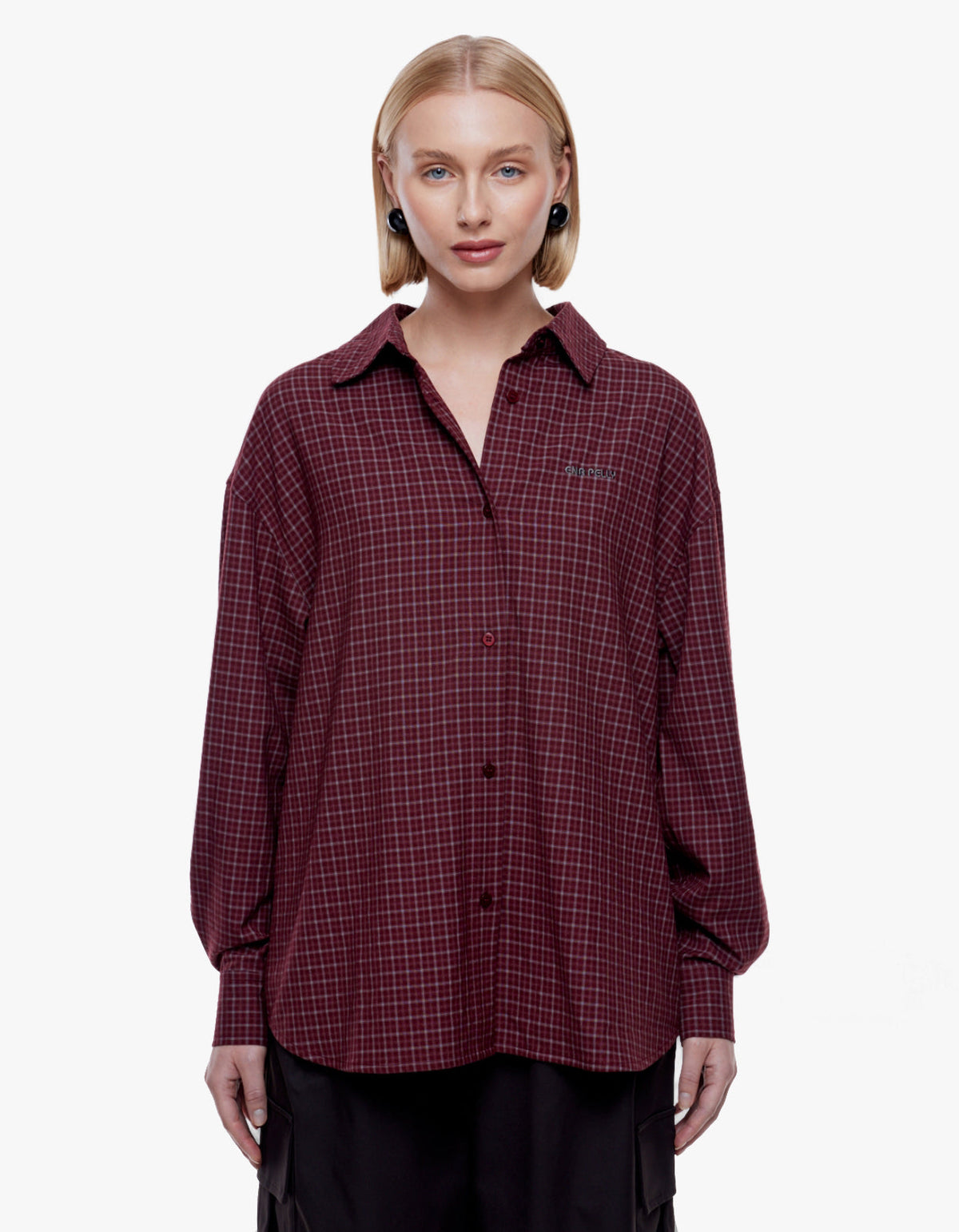 Gigi Everyday Check Shirt - Burgundy Check