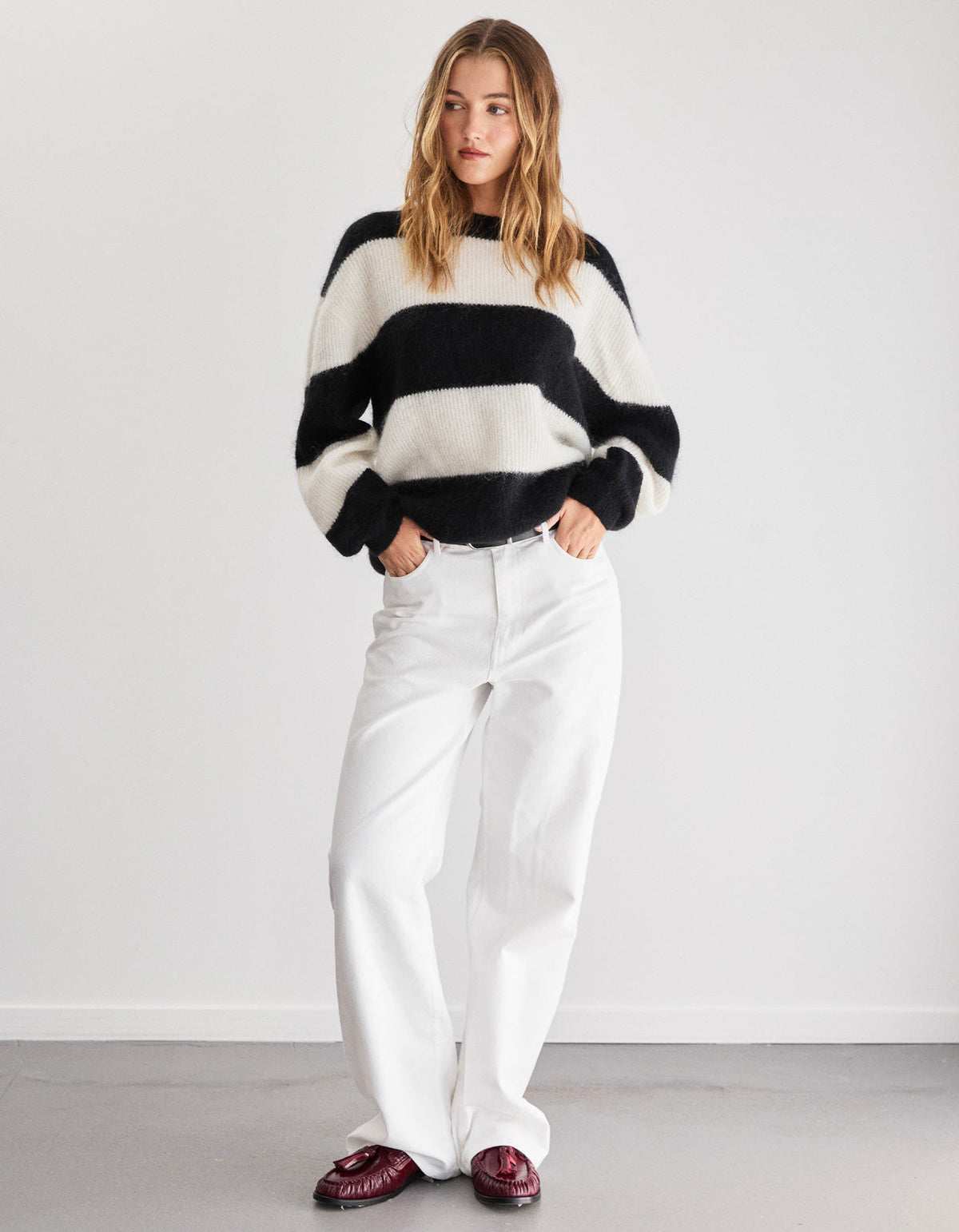 George Knit - Black/White Stripe