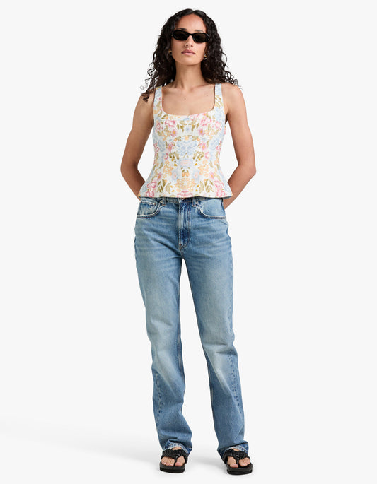 Ellie Linen Top - Vanilla Keepsake