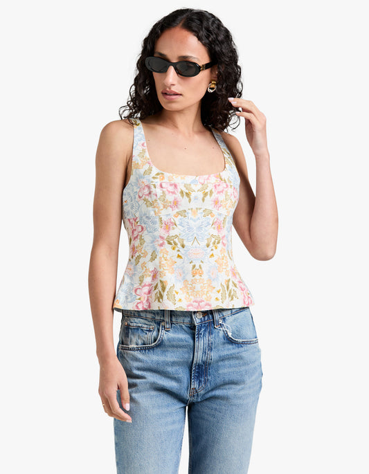 Ellie Linen Top - Vanilla Keepsake