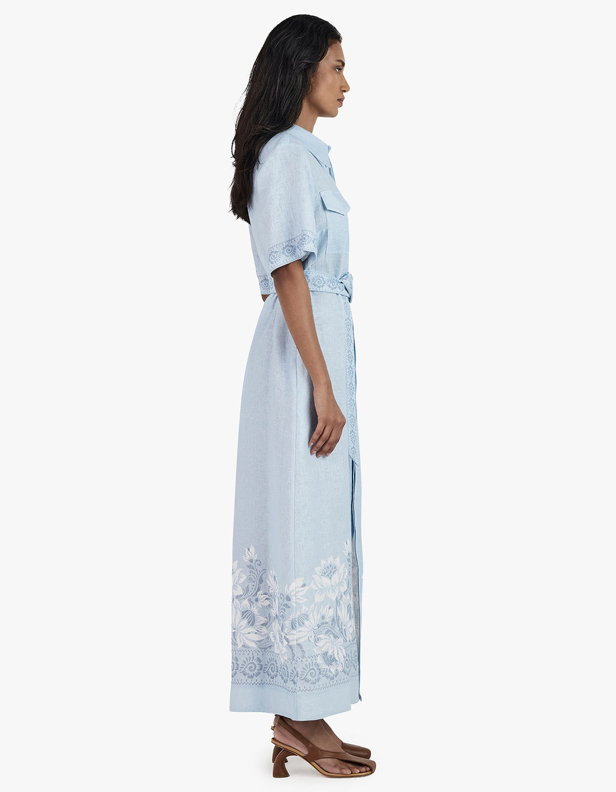 Joe Linen Midi Dress - Bells Beach