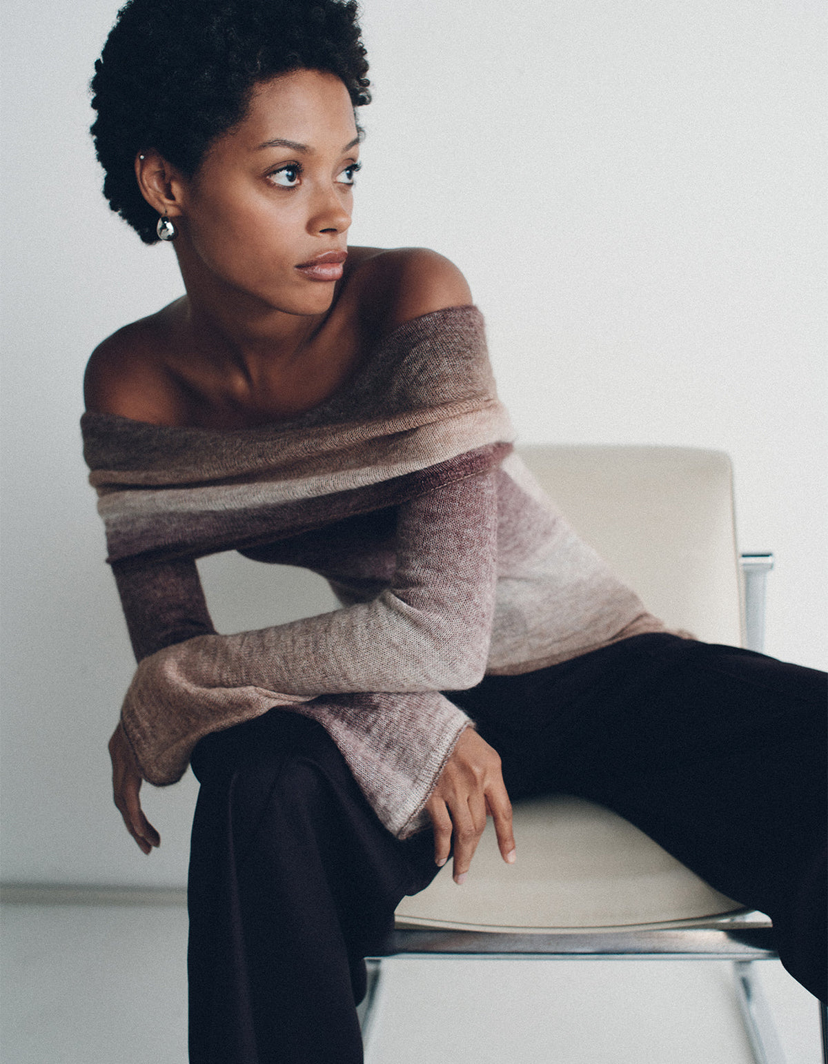 Naziree Knit Top - Mocha Marle
