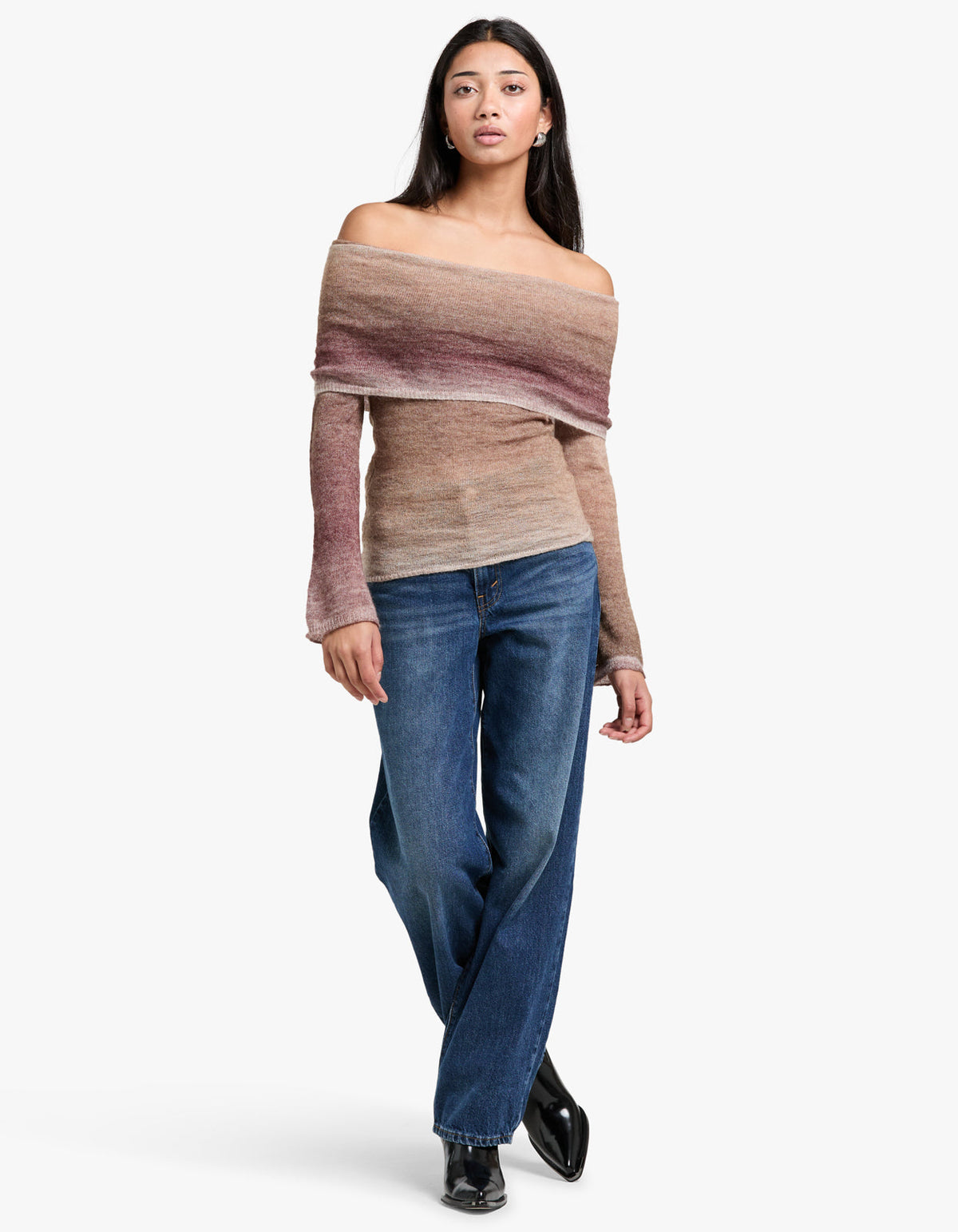 Naziree Knit Top - Mocha Marle