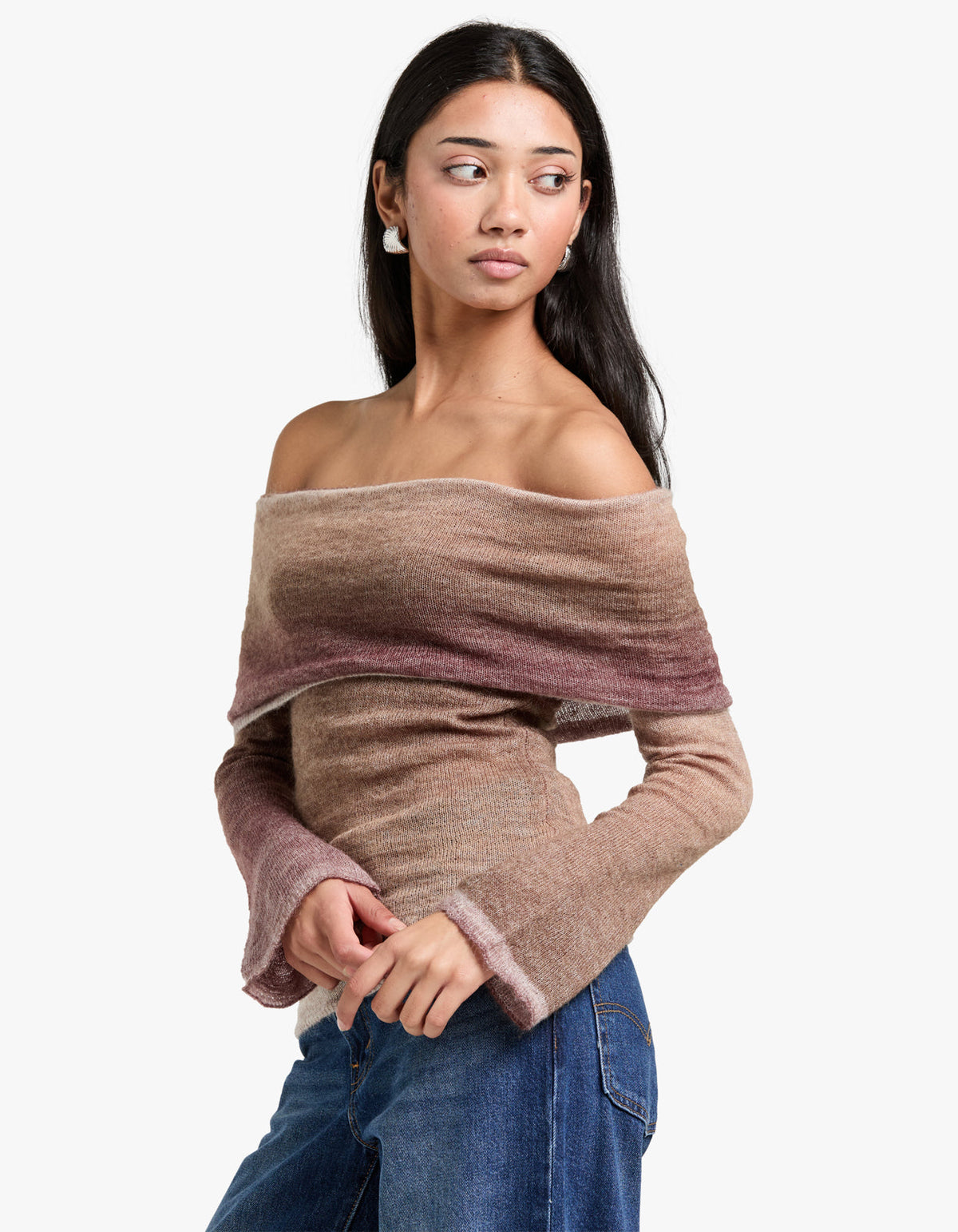 Naziree Knit Top - Mocha Marle