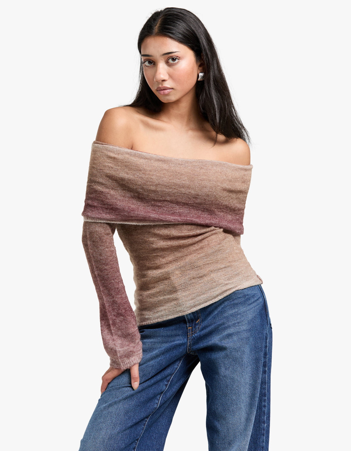 Naziree Knit Top - Mocha Marle