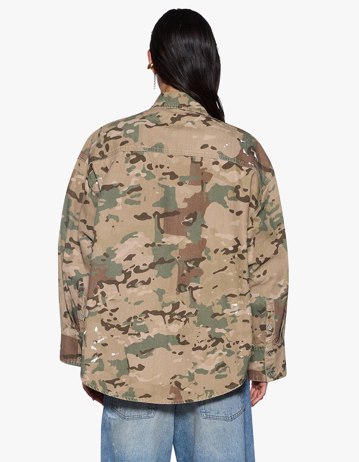 Astra Cargo L/S Shirt - Woodland Camo