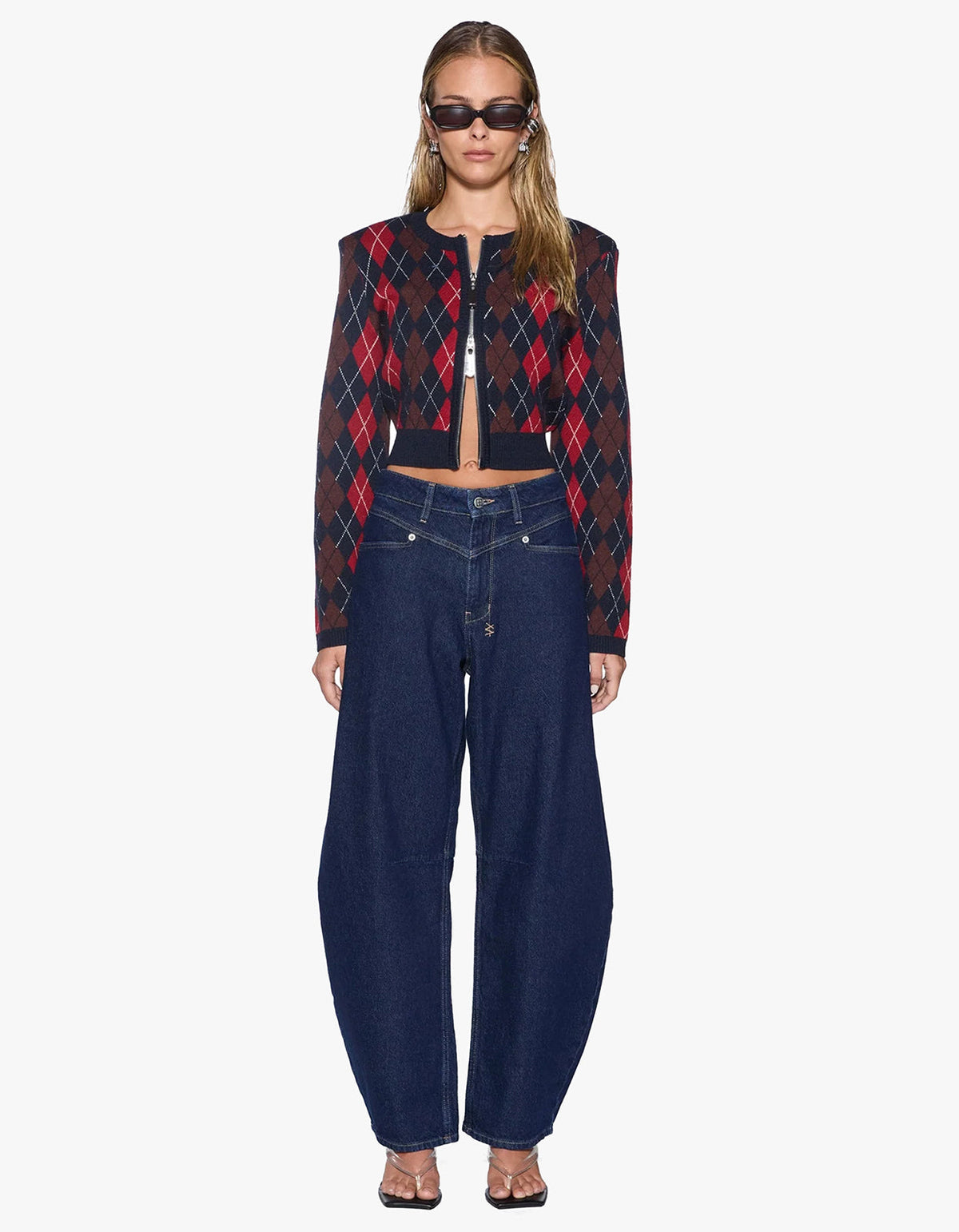 Fable Cardi - Red Argyle