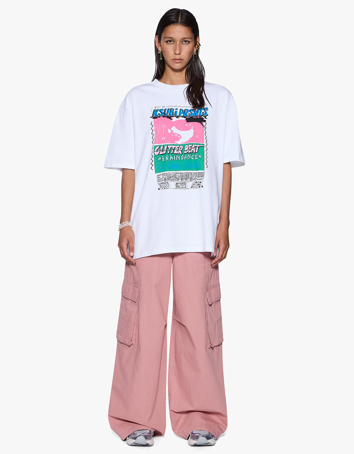 Glitterbeat Boyfriend S/S Tee - White
