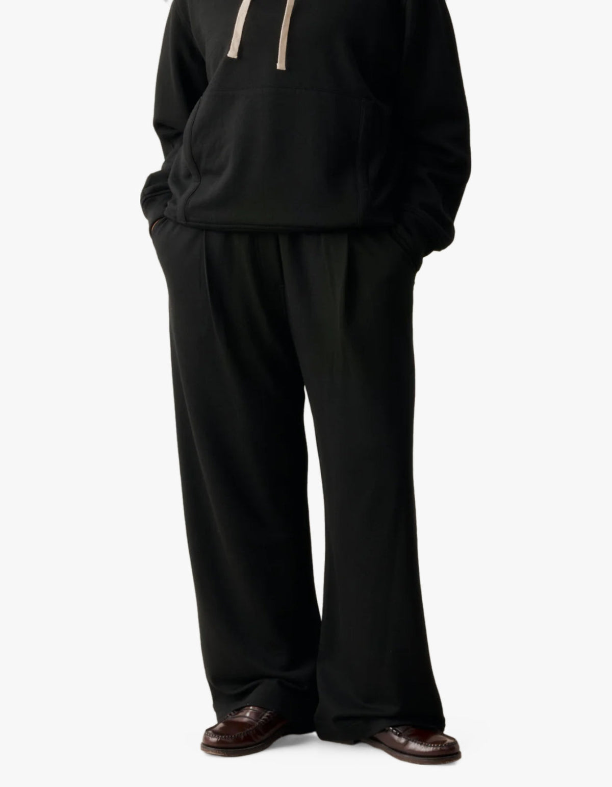 Wide Leg Merino Pant - Black