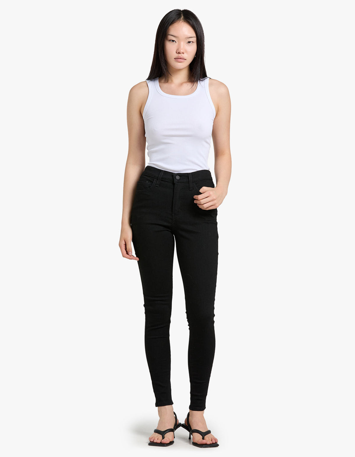 720 Hi Rise Super Skinny - Black Squared