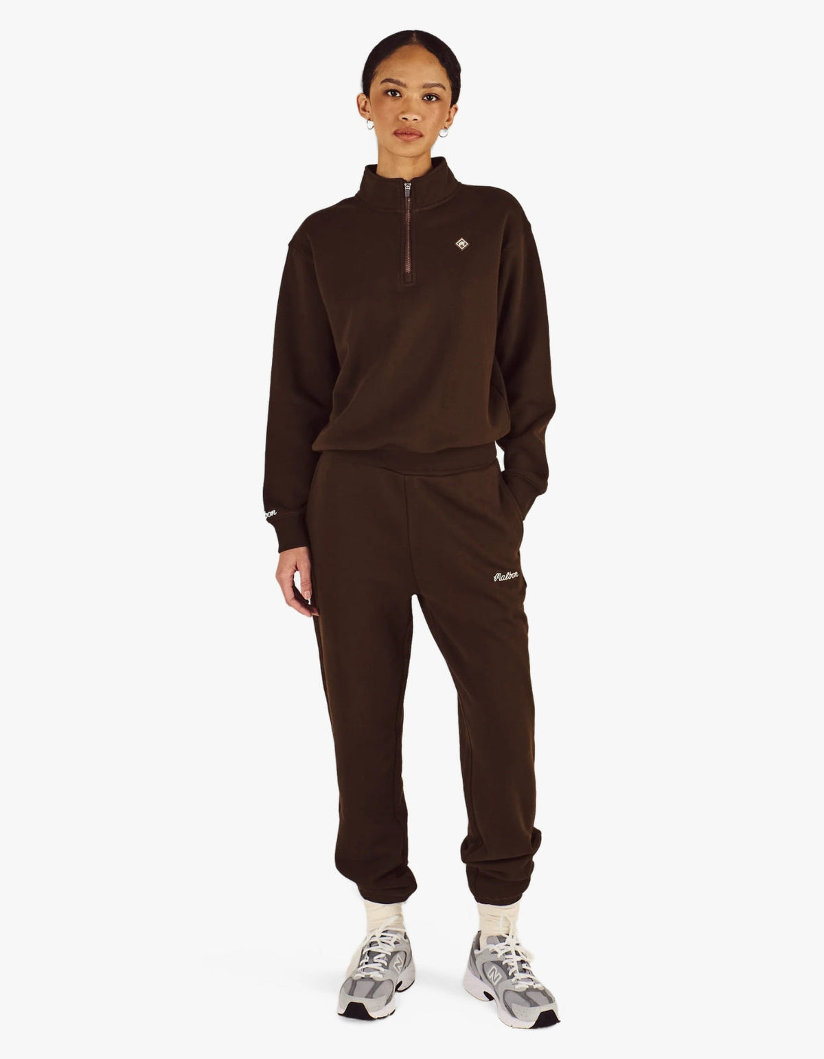 Delilah Diamond Sweatshirt - Brown