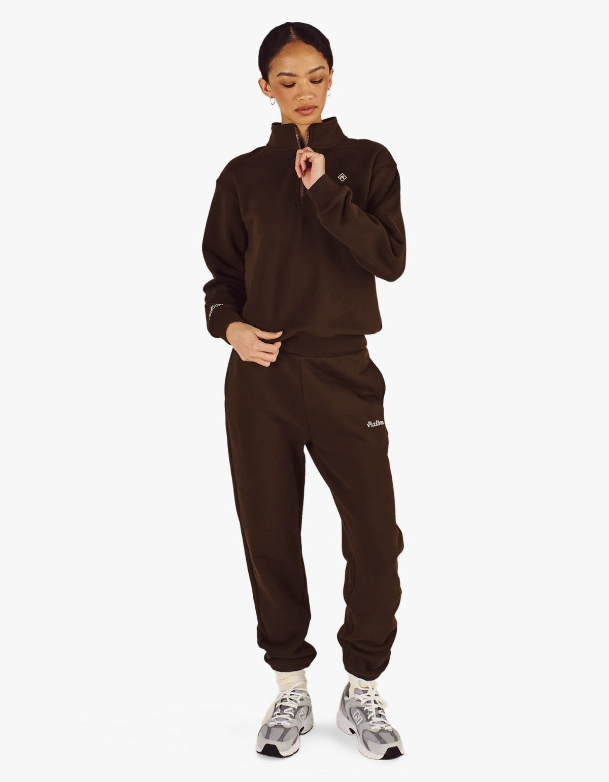 Delilah Diamond Sweatshirt - Brown