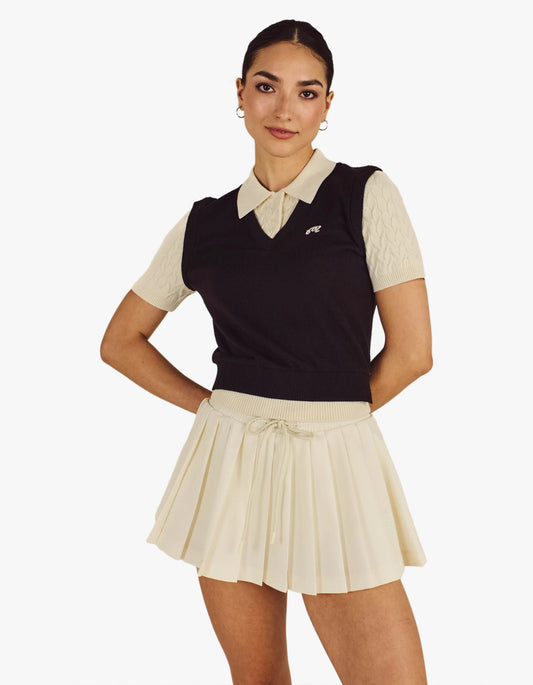 Veronica Polo - Black Onyx/Cream