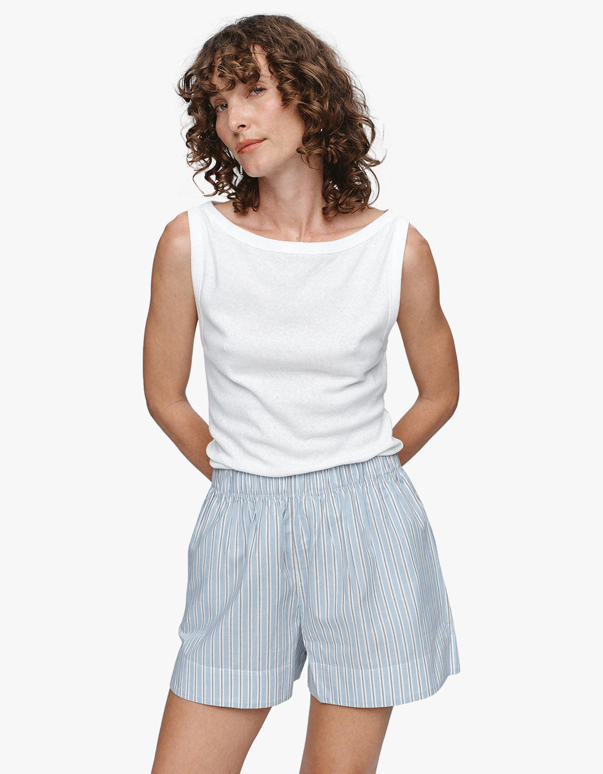 Alisa Short - Bleu Stripe