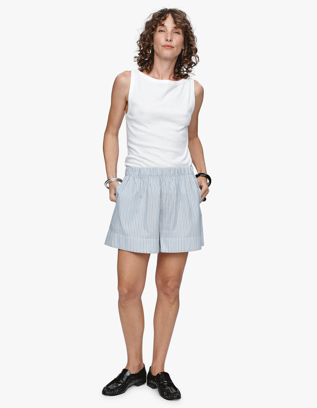 Alisa Short - Bleu Stripe