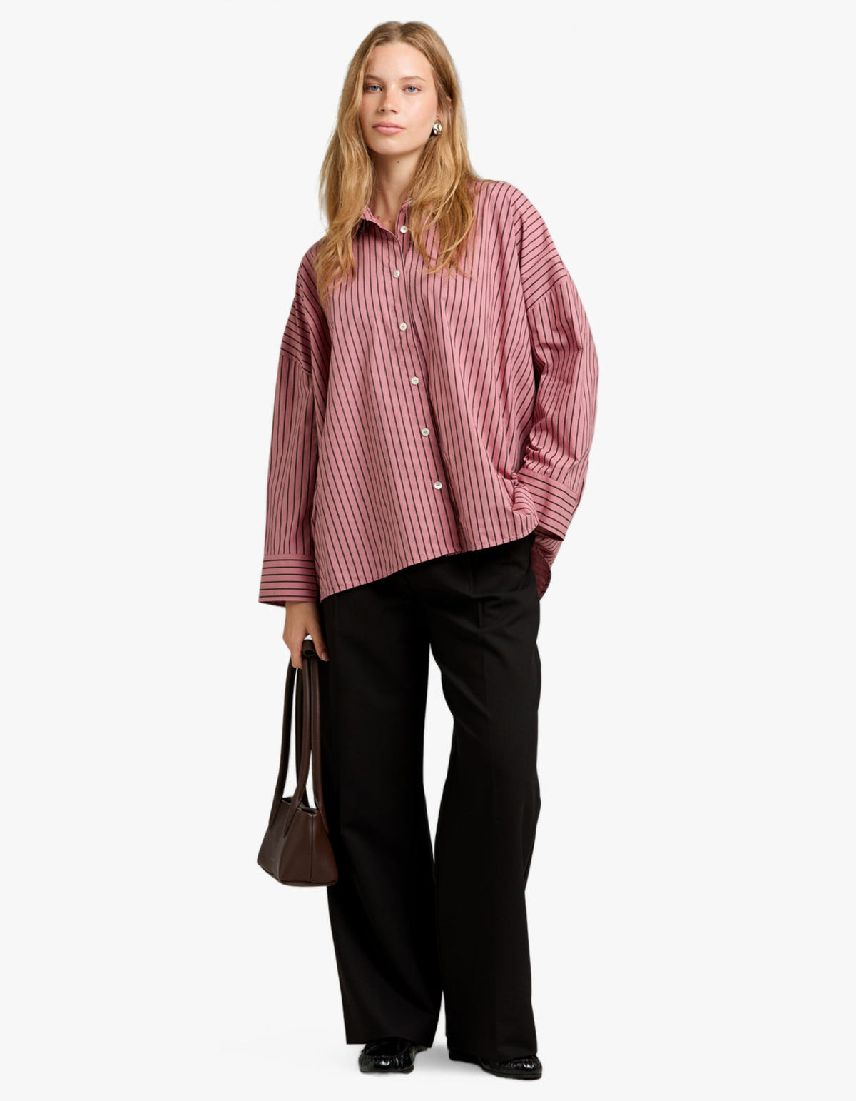 Edie Shirt - Rosewood Stripe