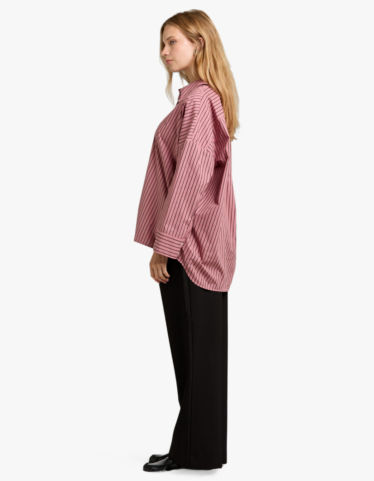 Edie Shirt - Rosewood Stripe