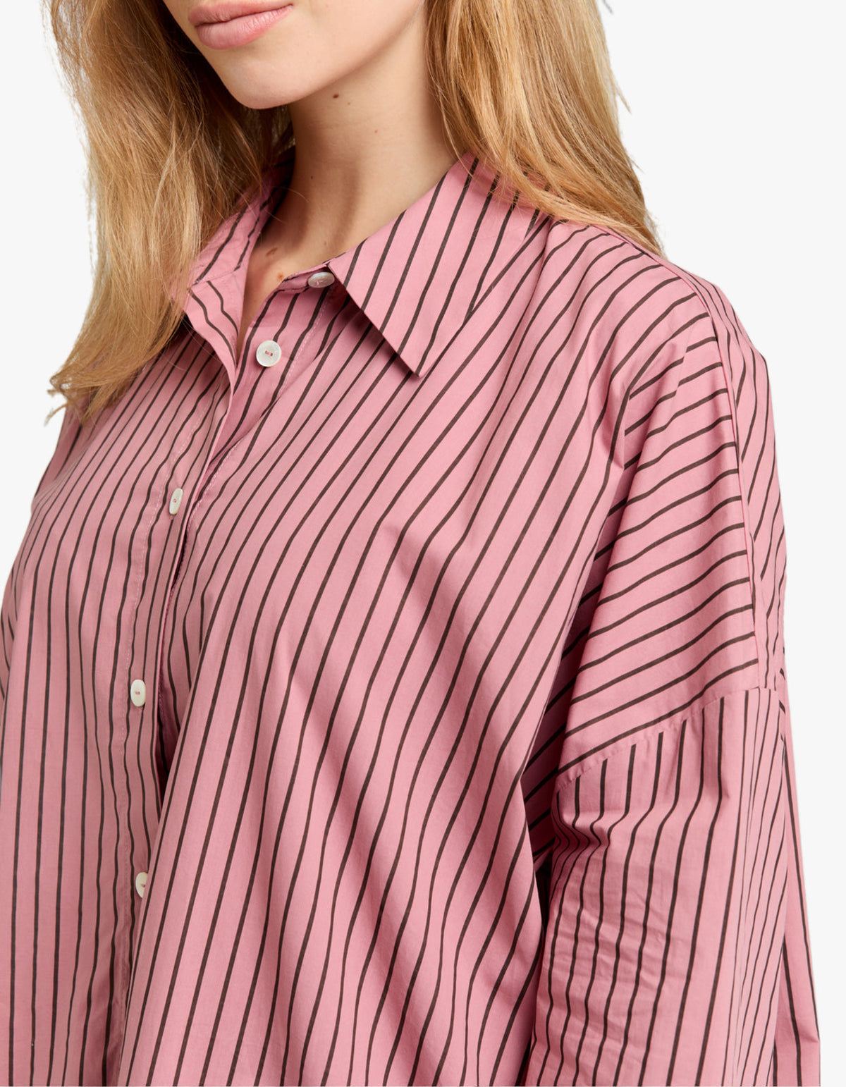 Edie Shirt - Rosewood Stripe