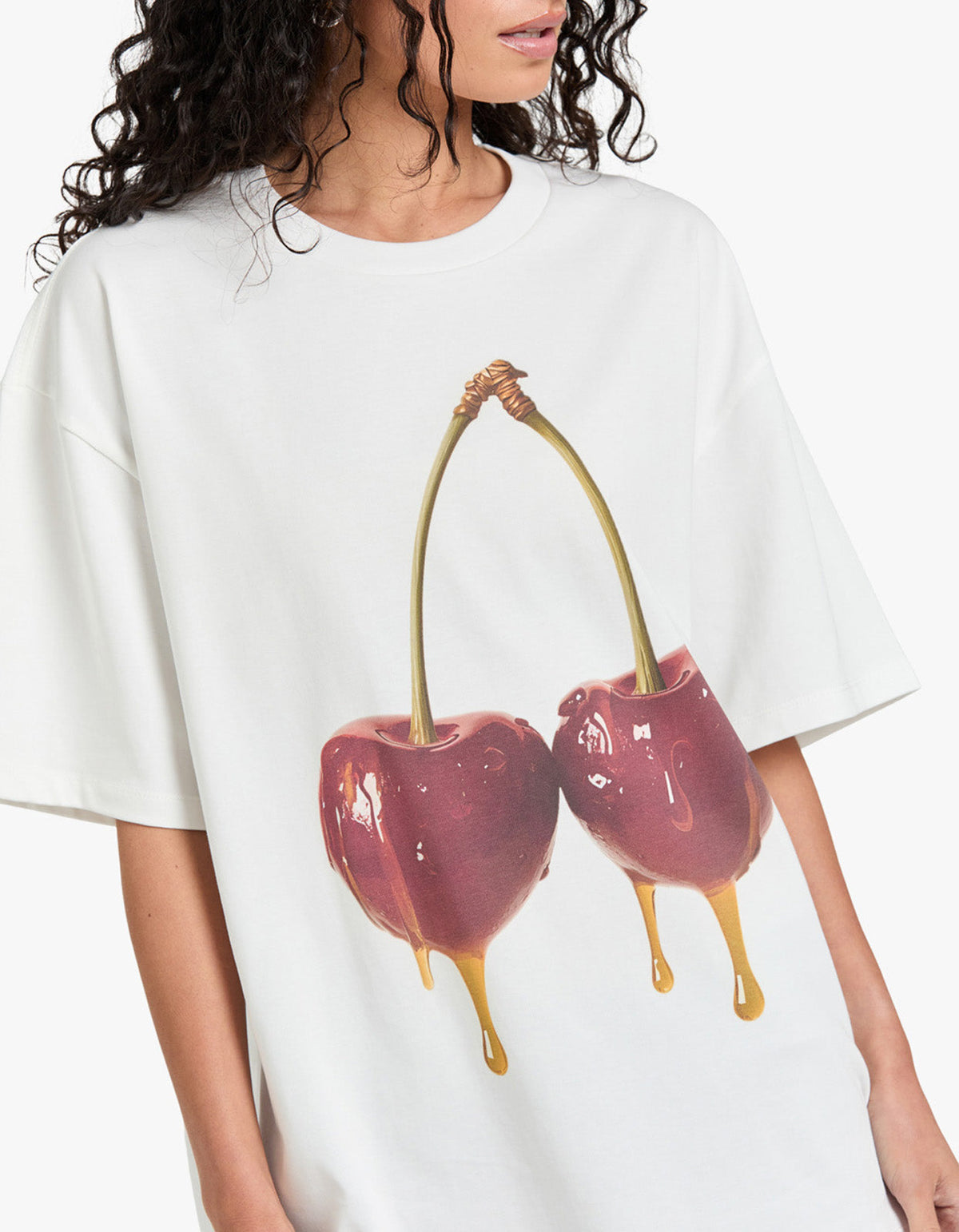 Come Get your Honey Oversize Tee - White
