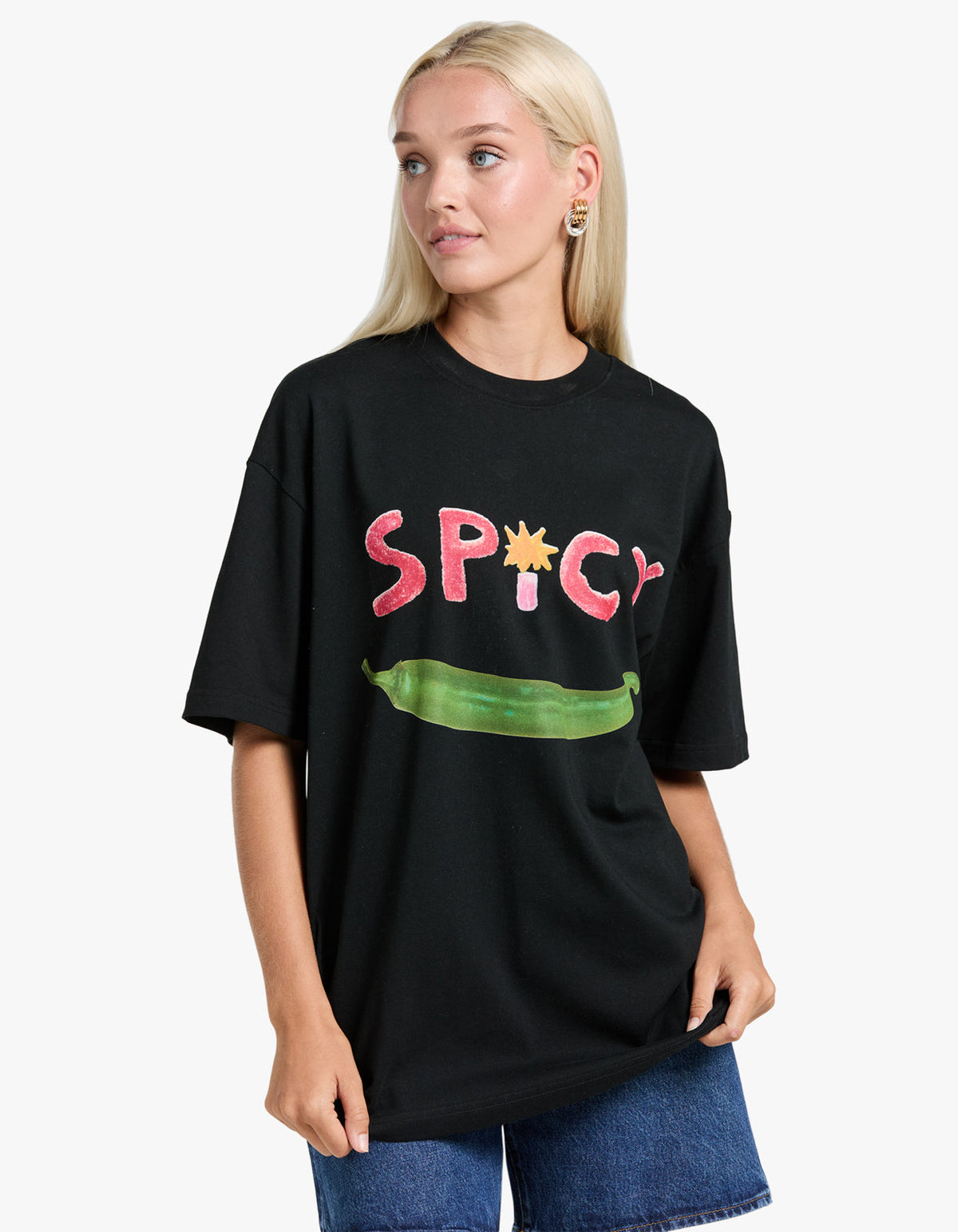 Spicy Oversize Tee - Black