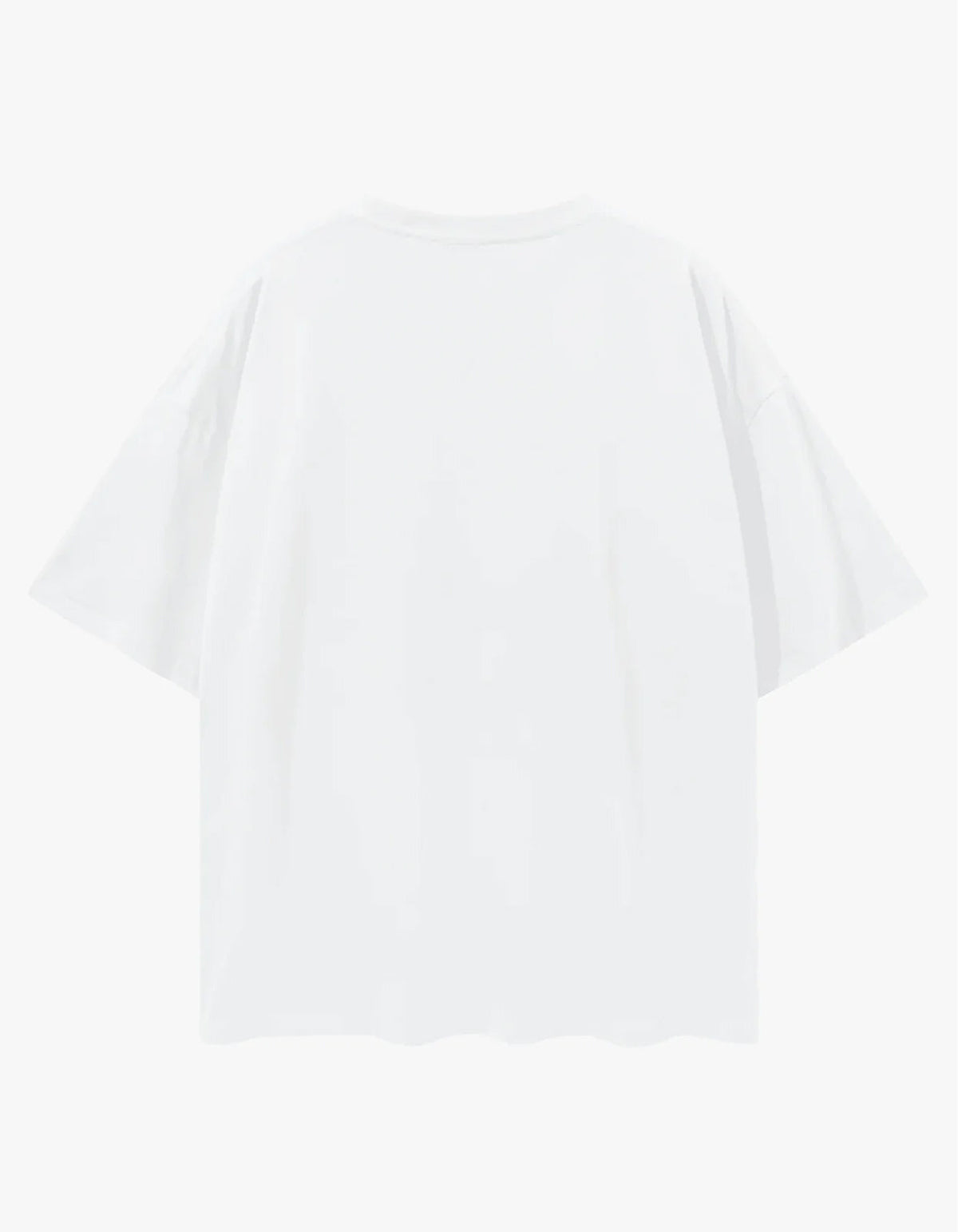 Burgundy Hearts Club Oversize Tee - White