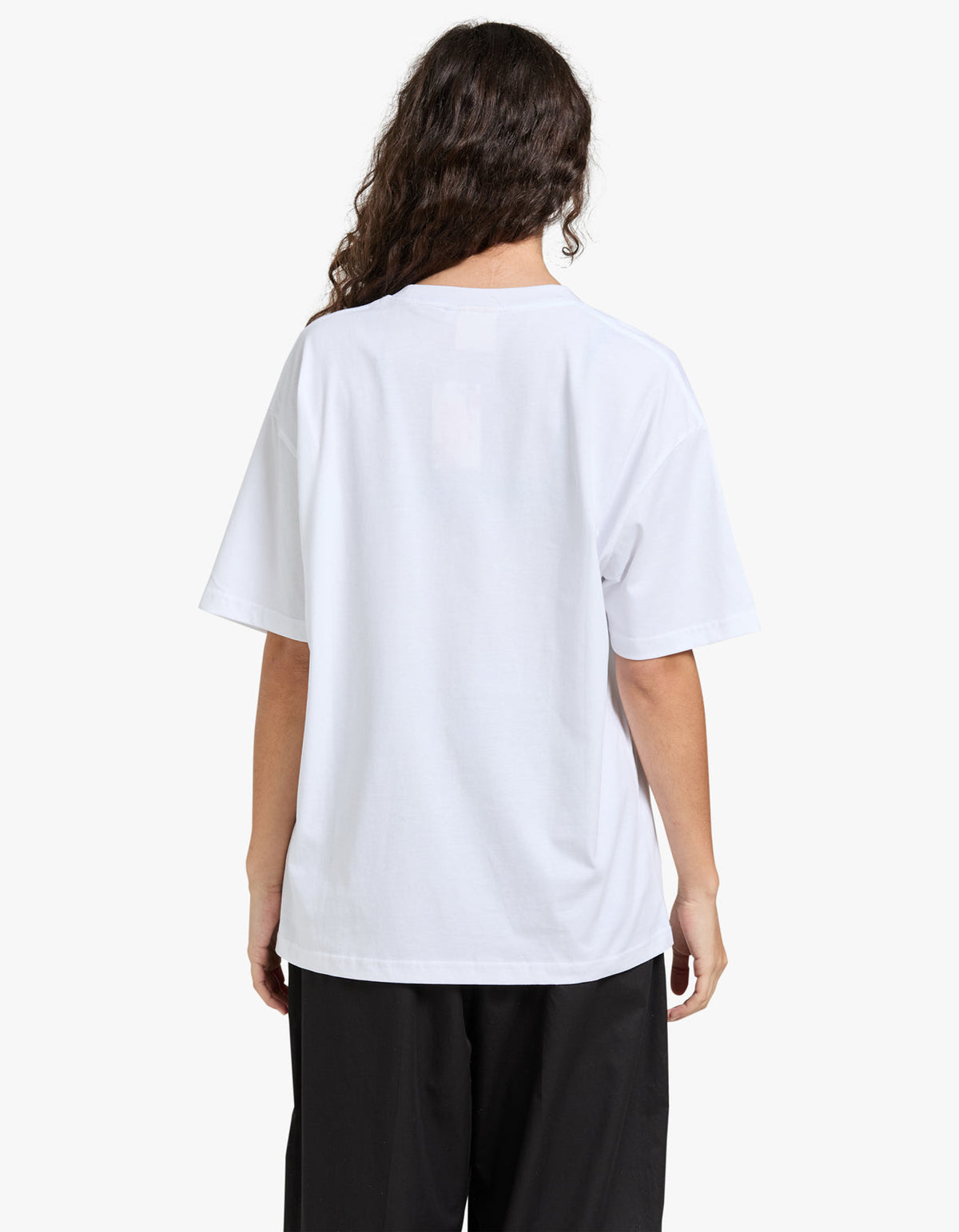 Burgundy Hearts Club Oversize Tee - White