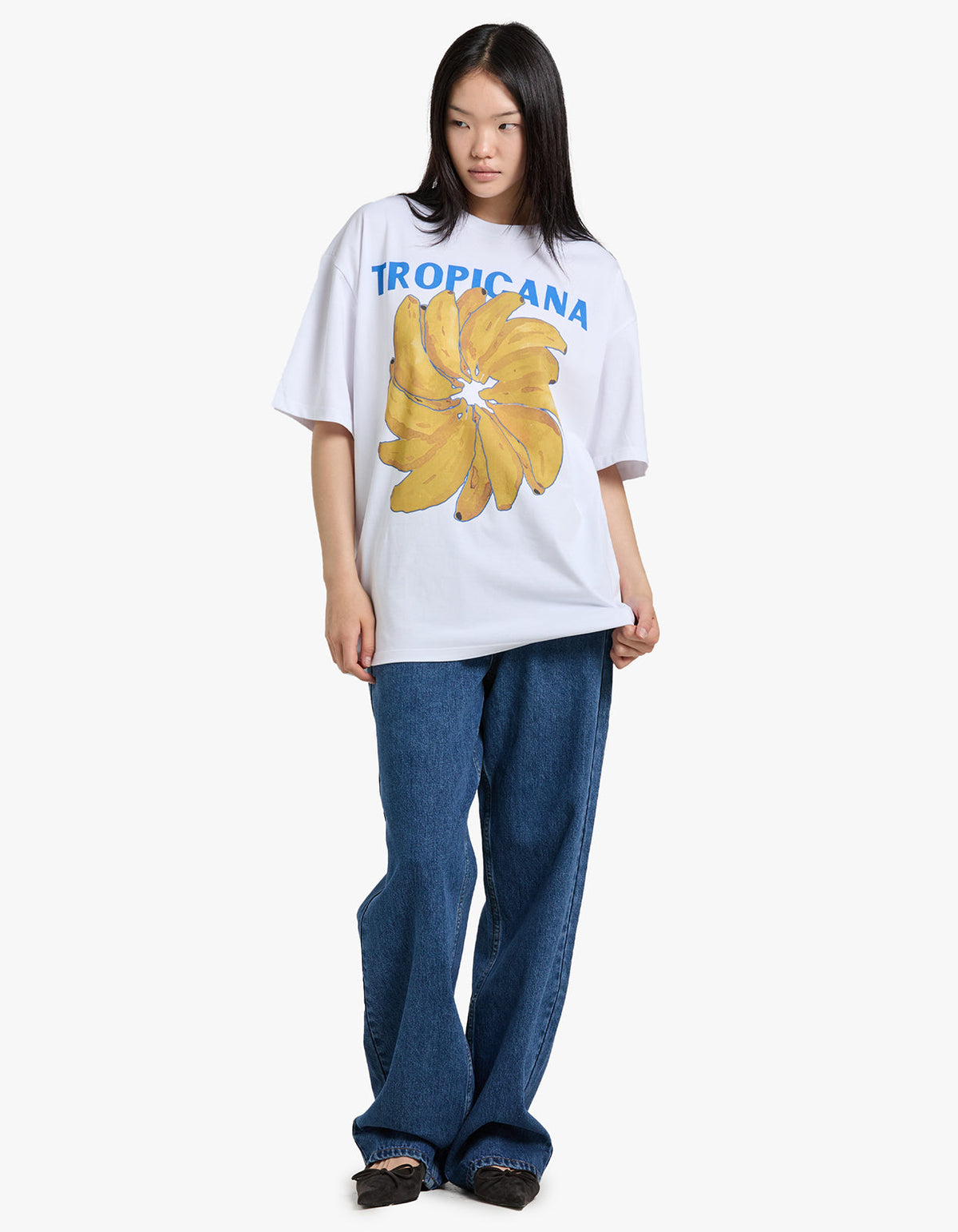 Tropicana Banana Oversize Tee - Lucent White