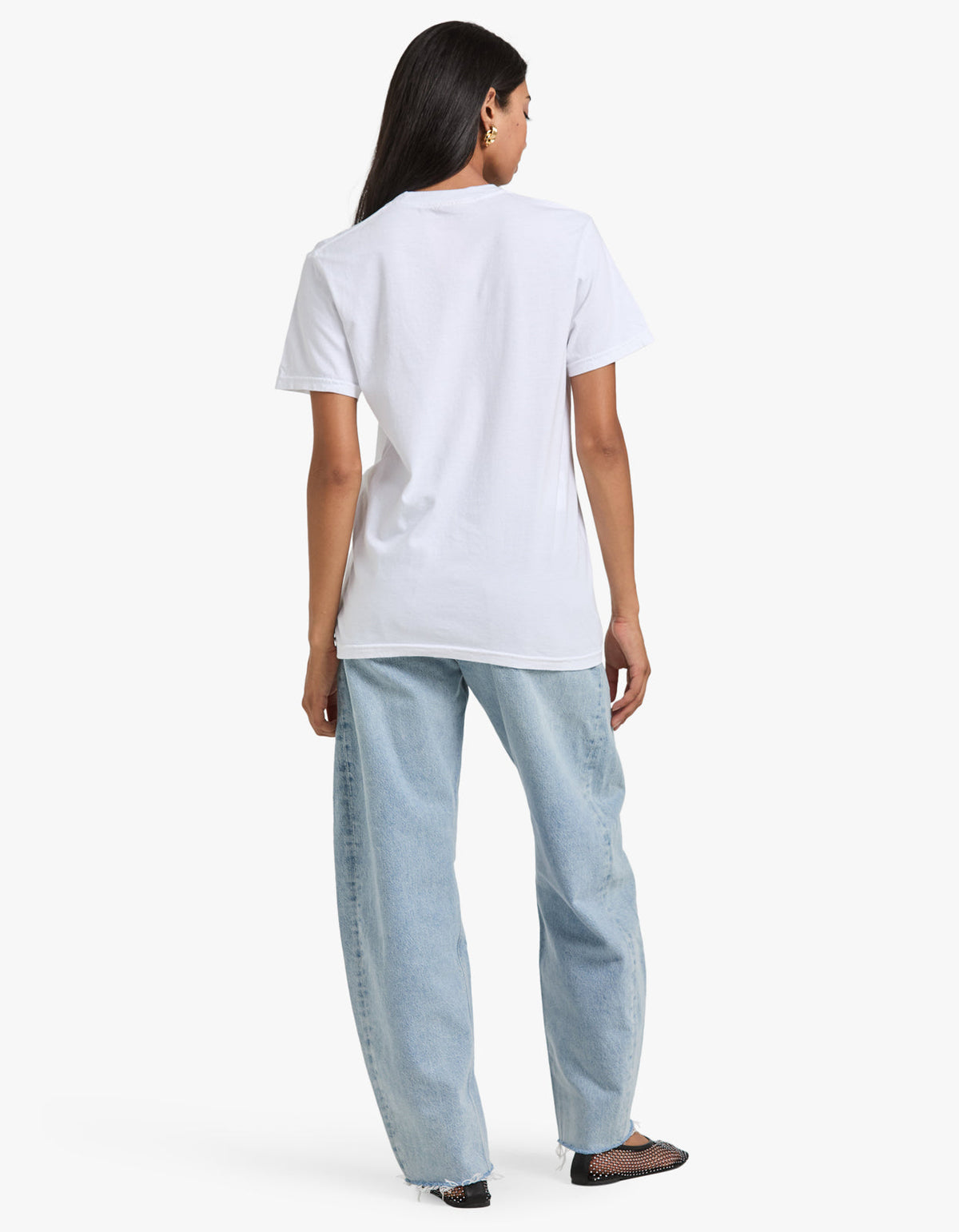 Copacabana Tropical Full Length Tee - White