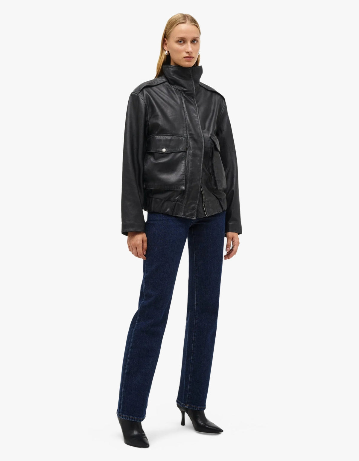 Scene Leather Jacket - Black
