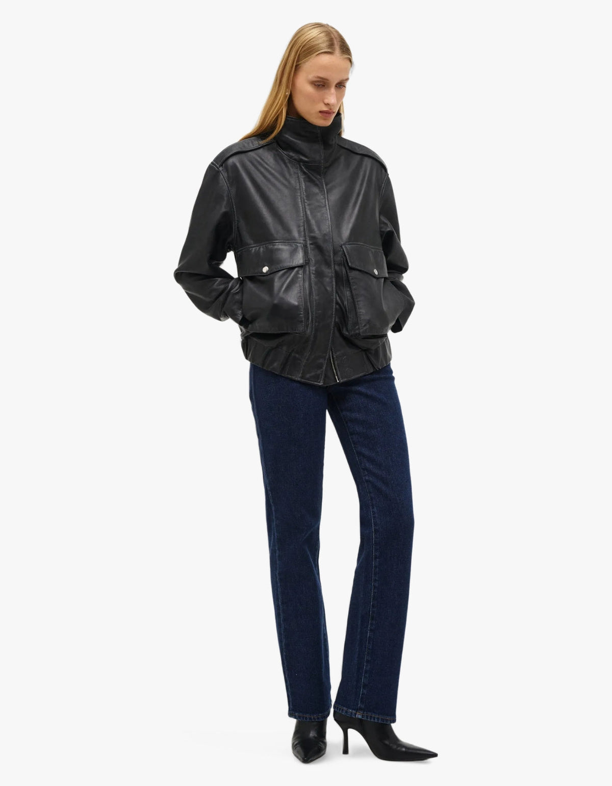 Scene Leather Jacket - Black