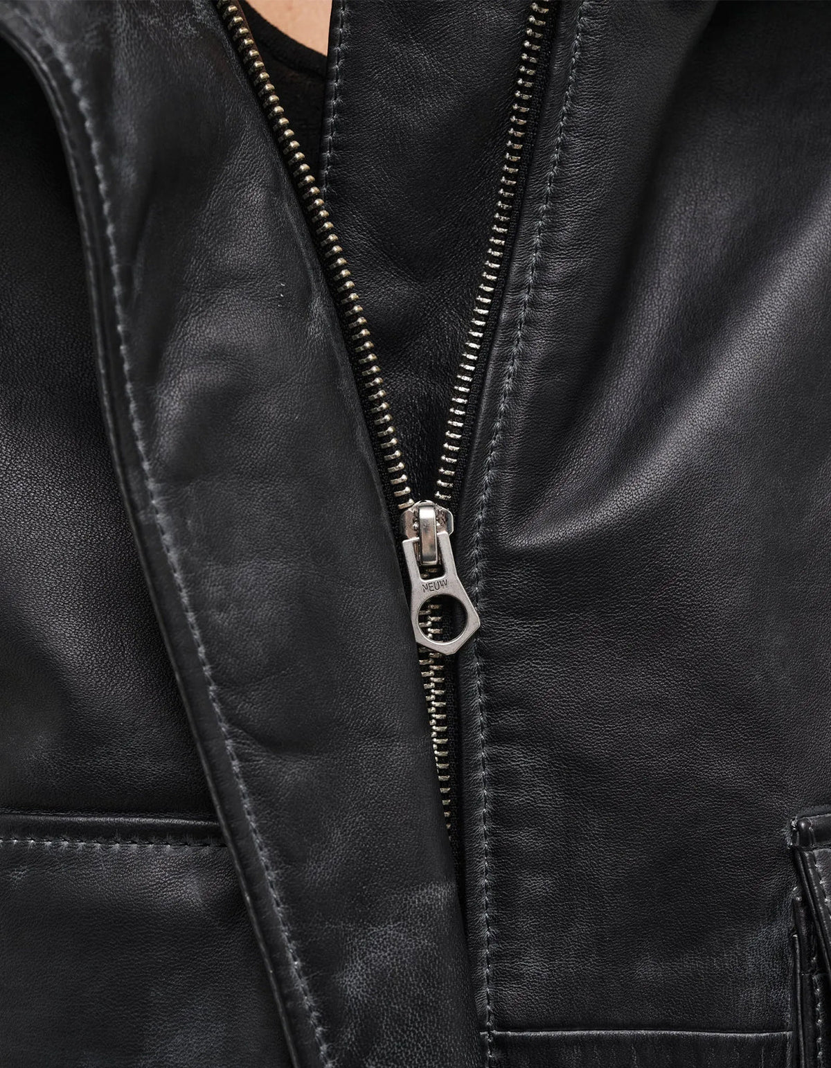 Scene Leather Jacket - Black