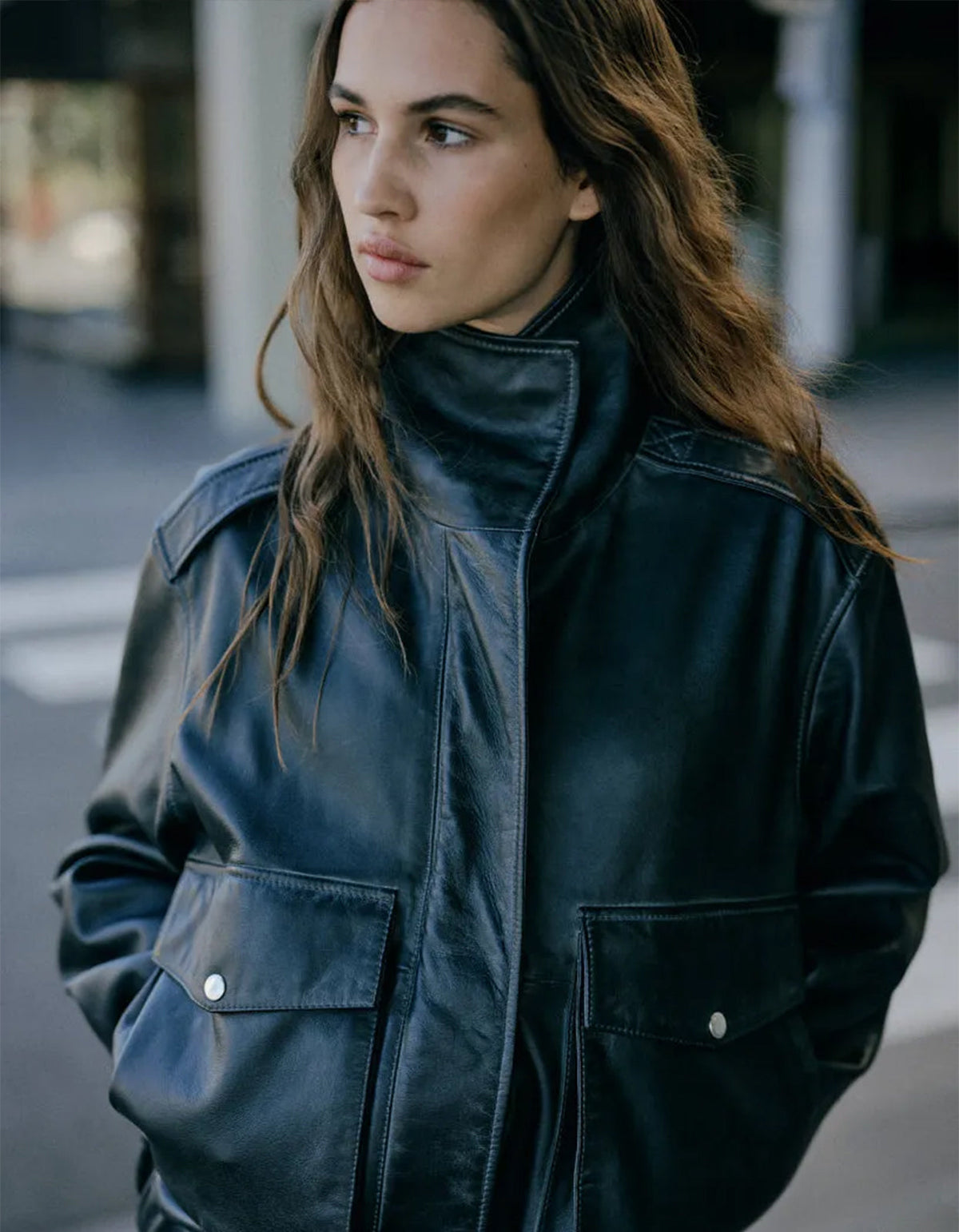 Scene Leather Jacket - Black