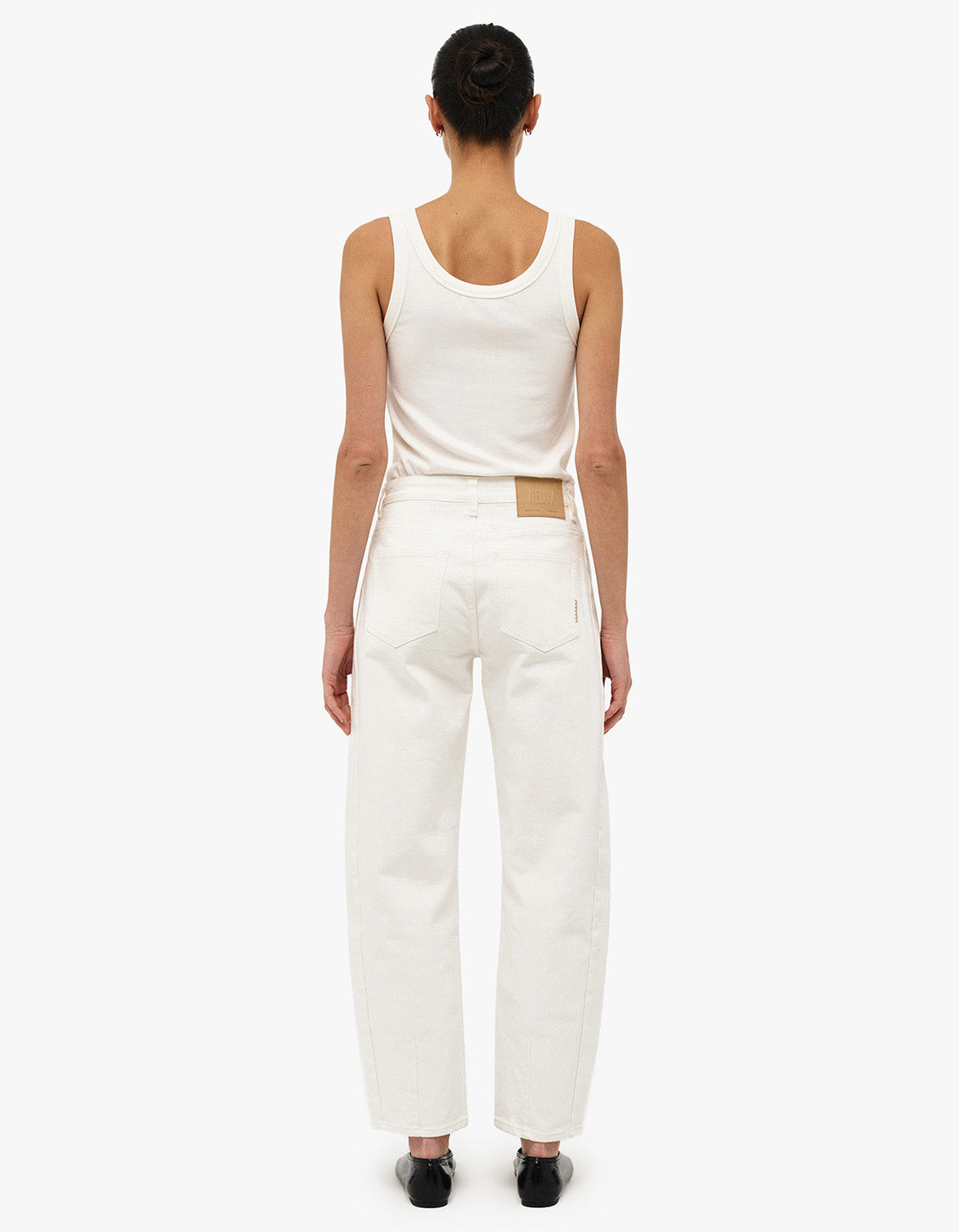 Amber Barrel Jean - Fresh White