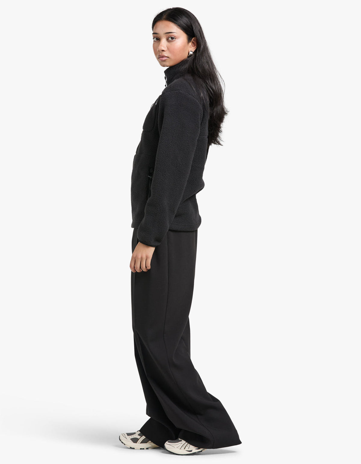 Womens Yumiori Full Zip Fleece - Black