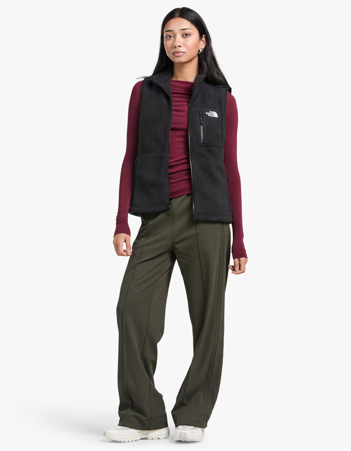 Womens Yumiori Fleece Vest - Black