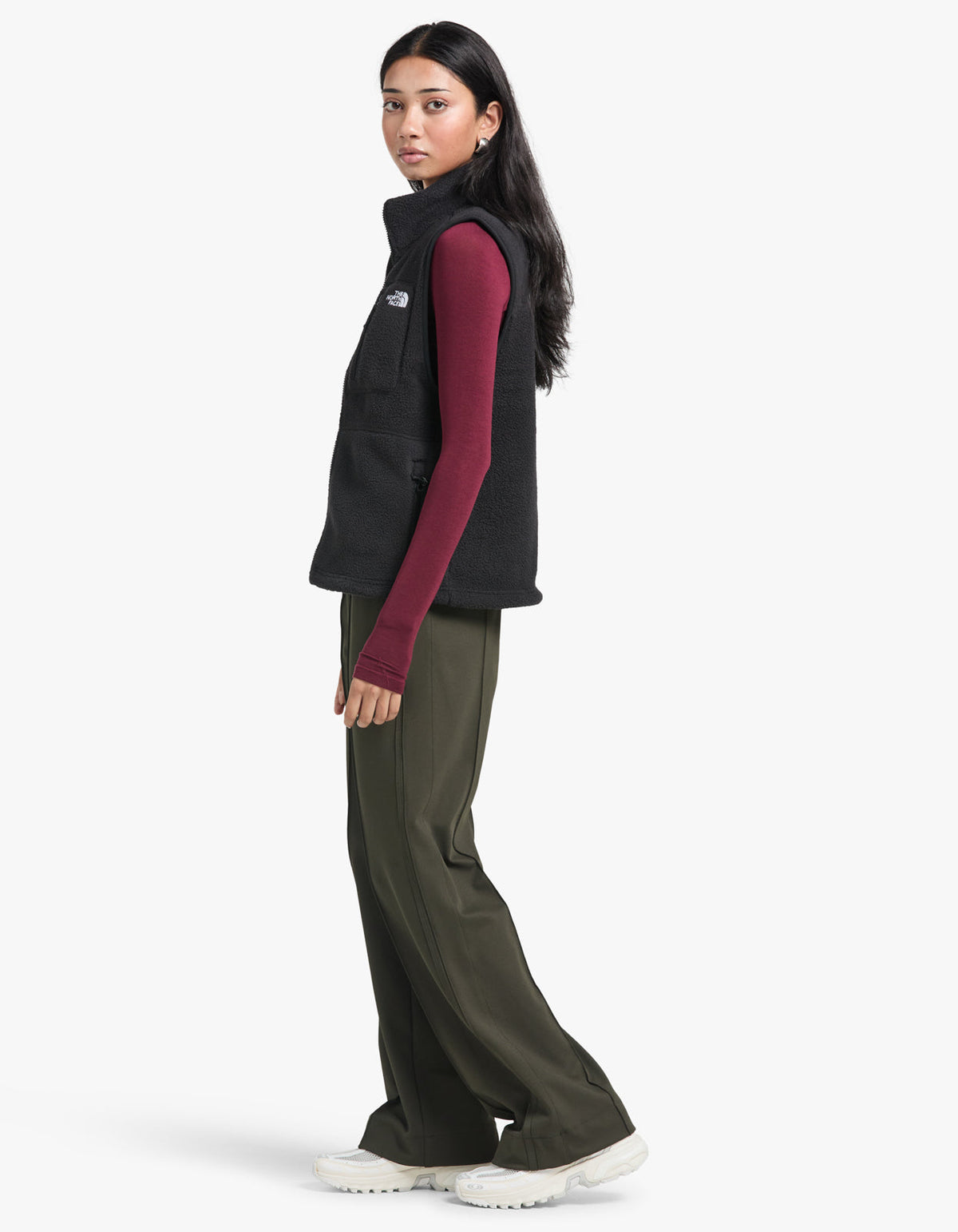 Womens Yumiori Fleece Vest - Black