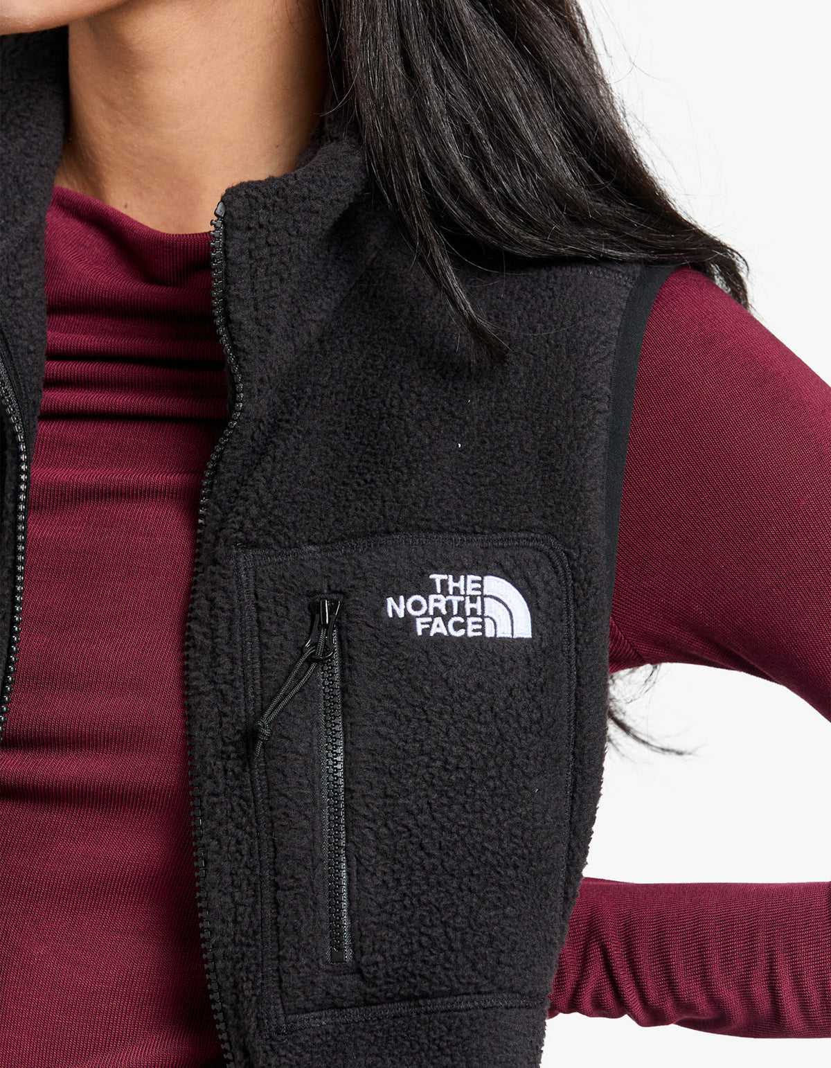 Womens Yumiori Fleece Vest - Black