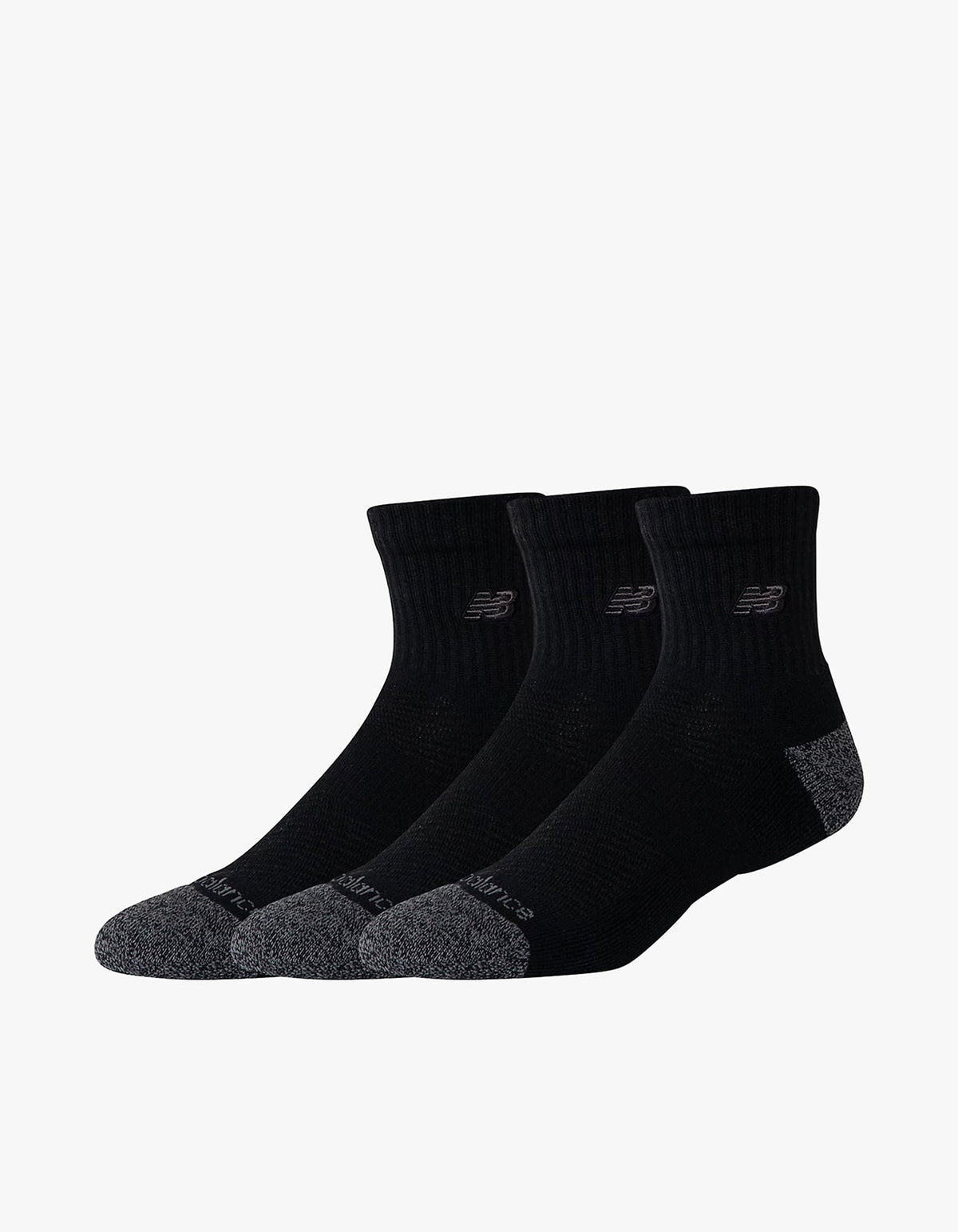 Active Premium Qtr 3 Pack - Black