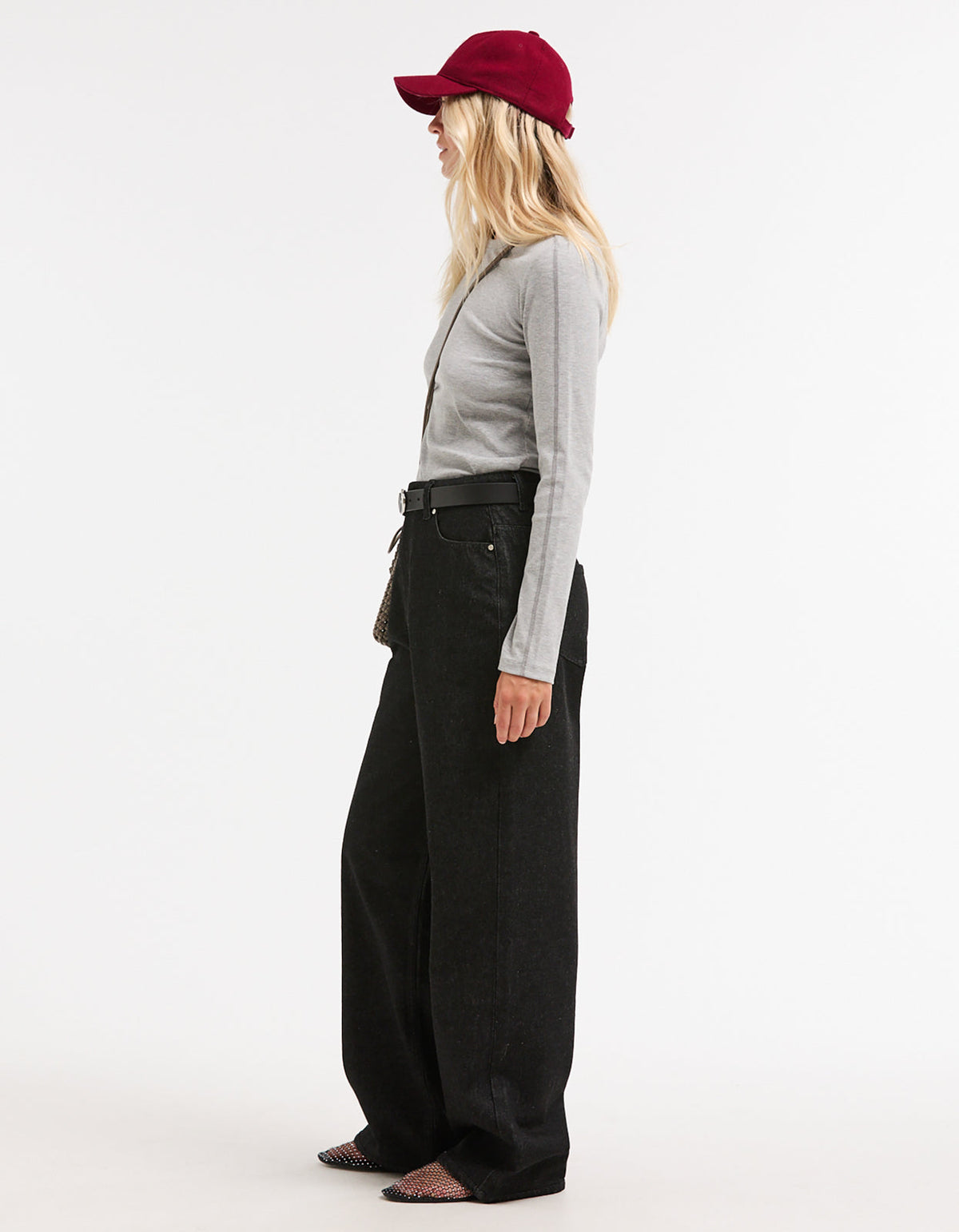Lobby Rib L/S Top - Grey Marle