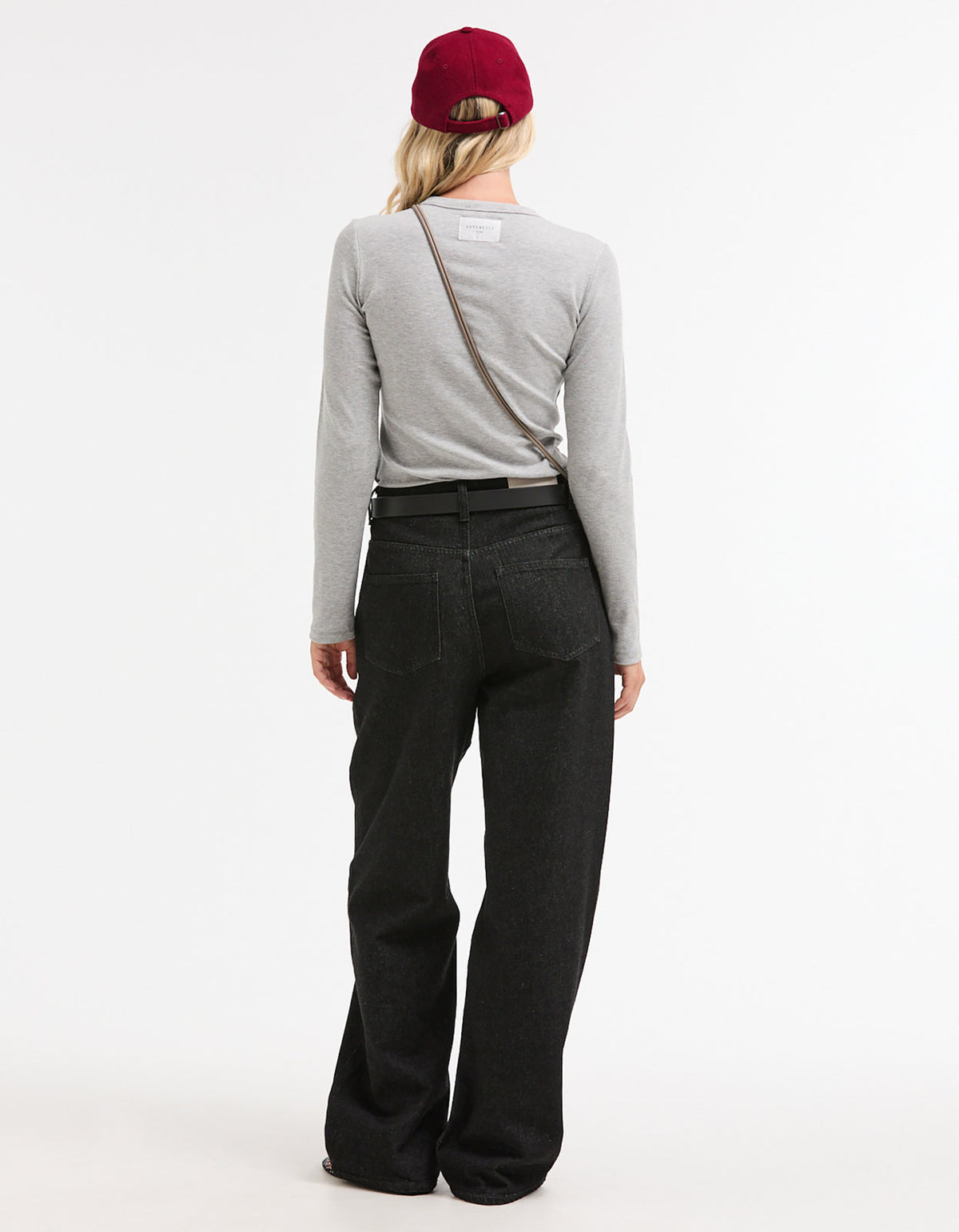Lobby Rib L/S Top - Grey Marle