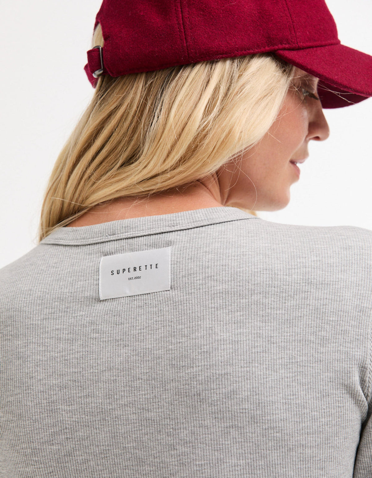 Lobby Rib L/S Top - Grey Marle
