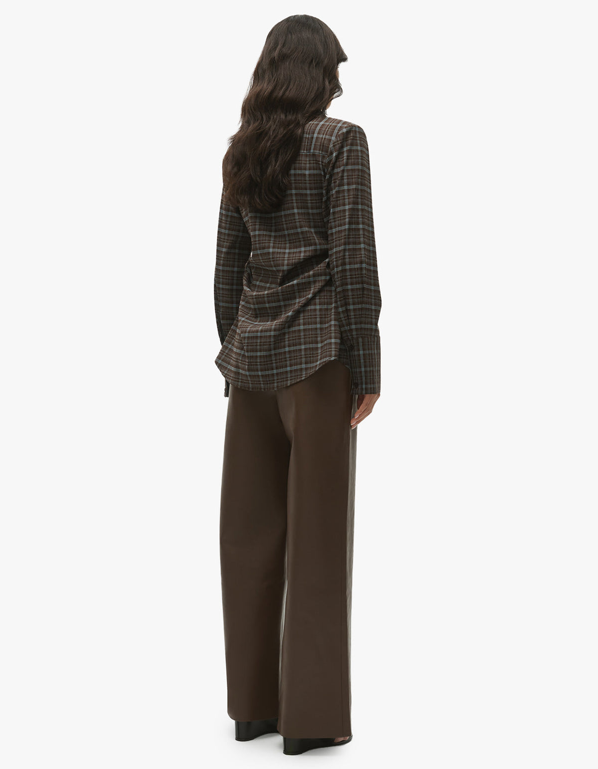 Juno Shirt - Brown/Blue Plaid