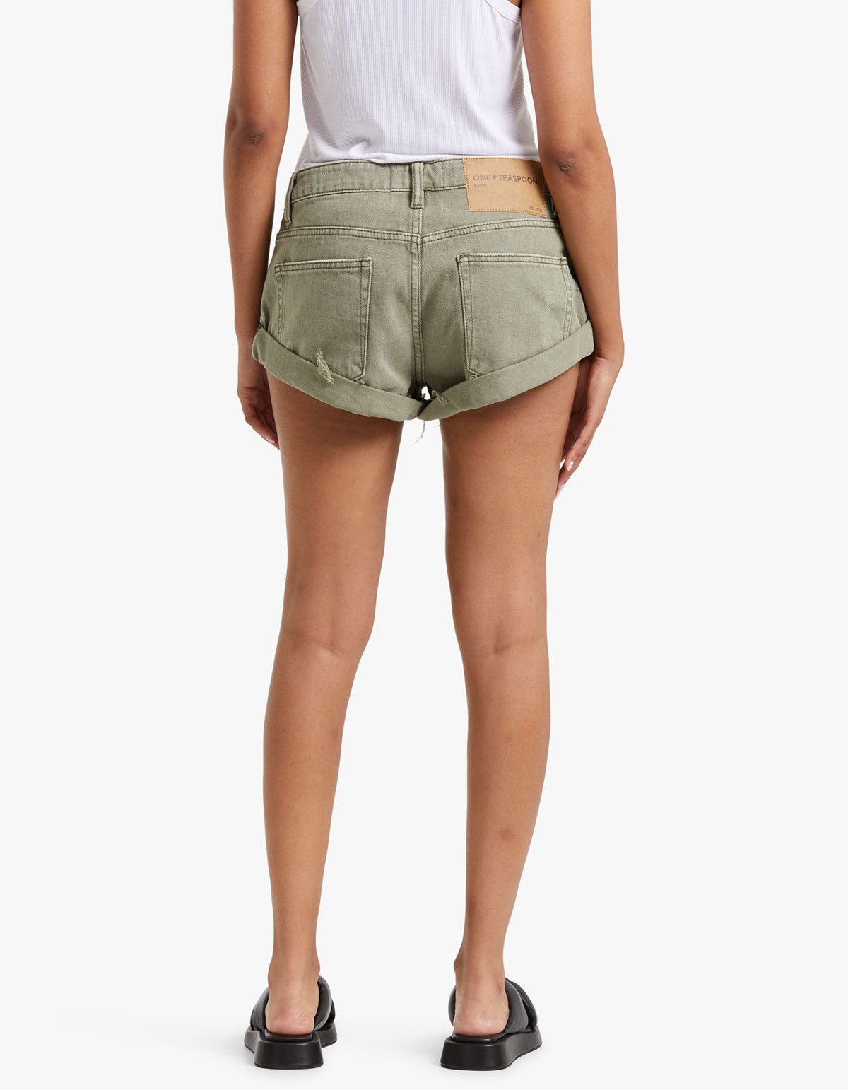 Bandit Low Waist Denim Short - Super Khaki