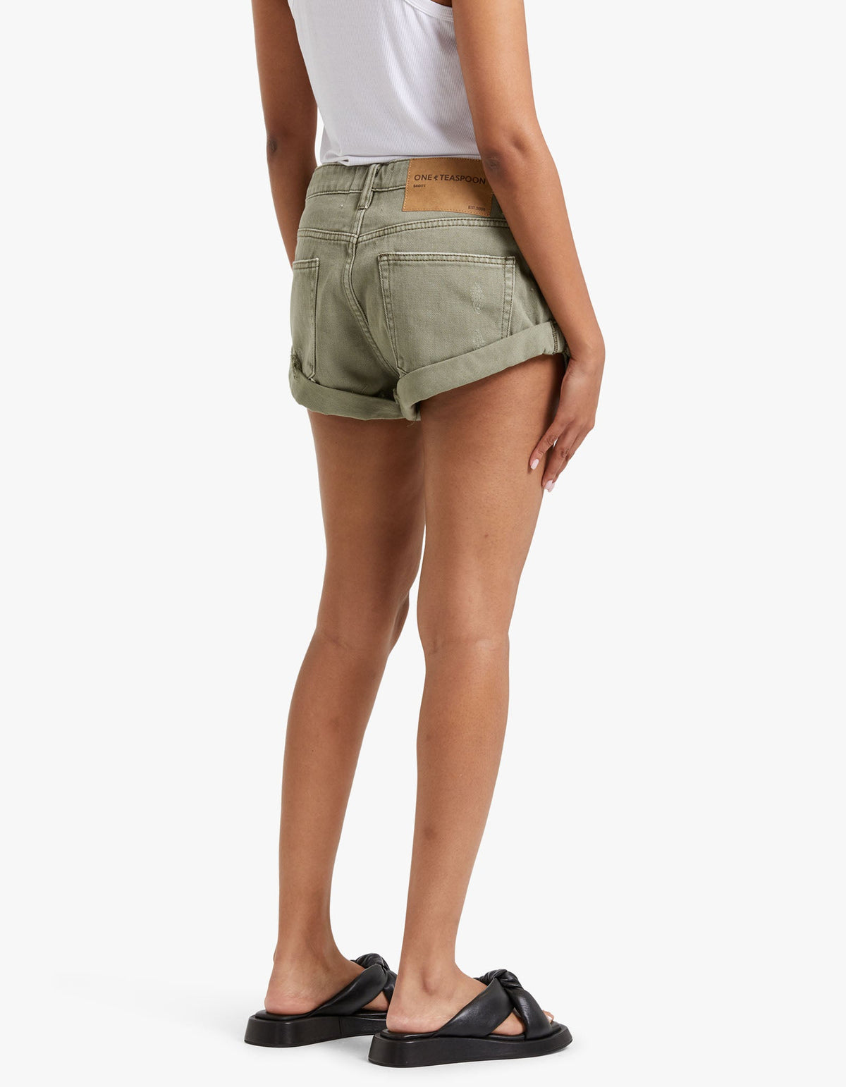 Bandit Low Waist Denim Short - Super Khaki