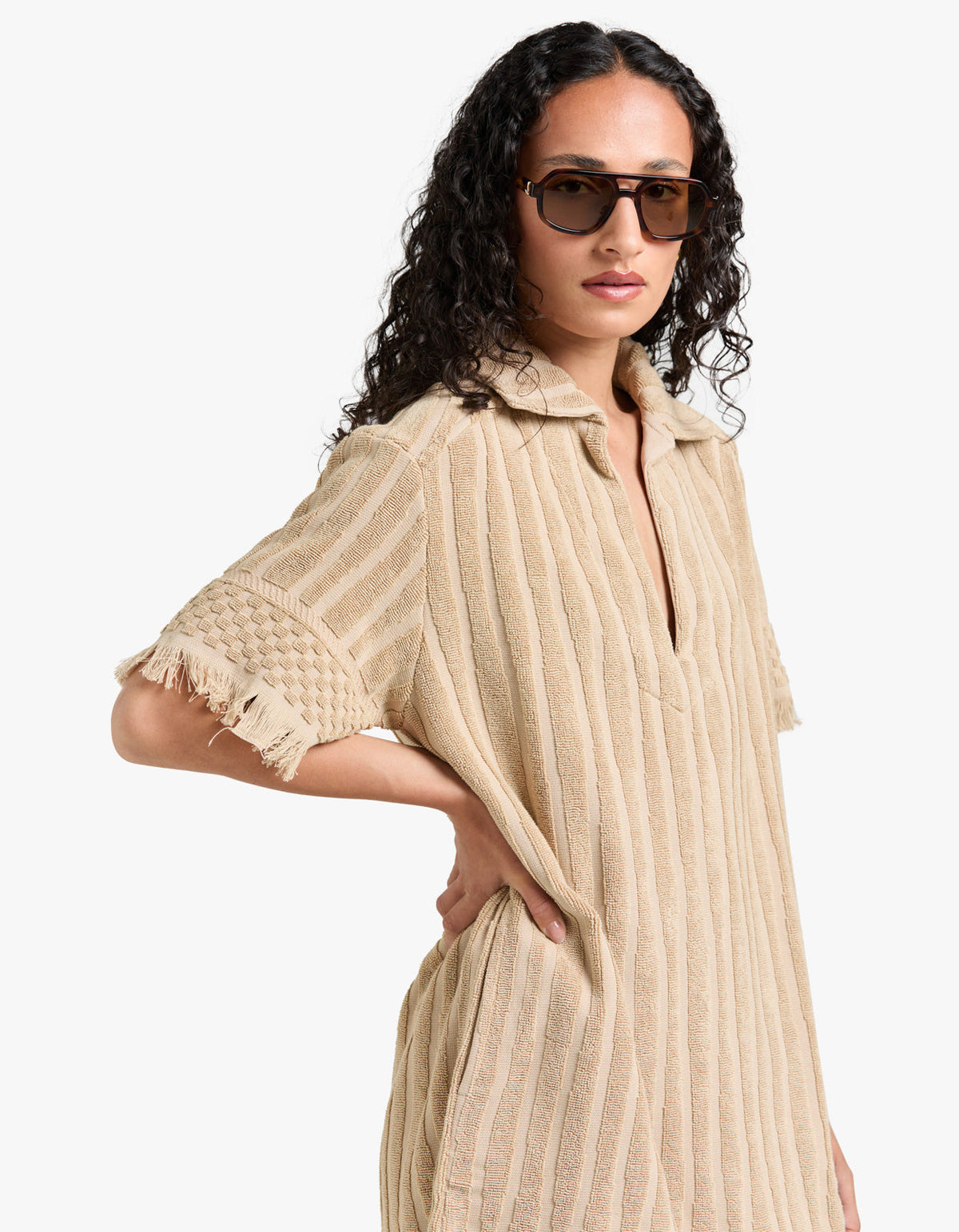 Gildea Aya Terry Dress - Beige