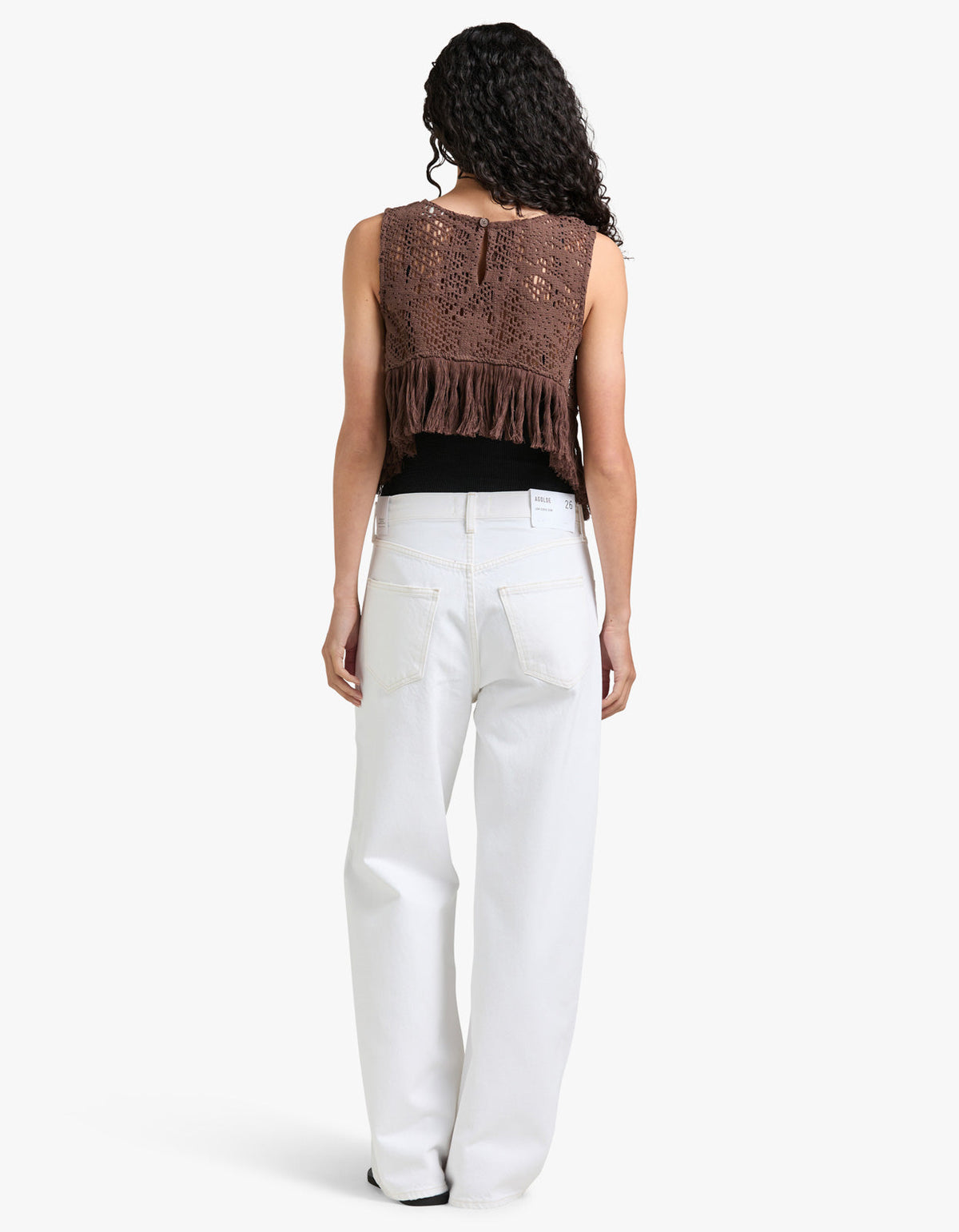 Astrea Aurora Crochet Top - Brown