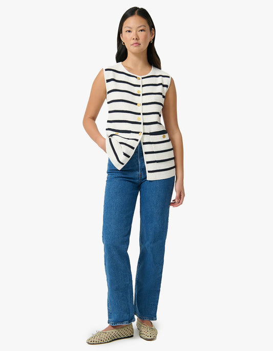 Helena Gilet - Navy/White
